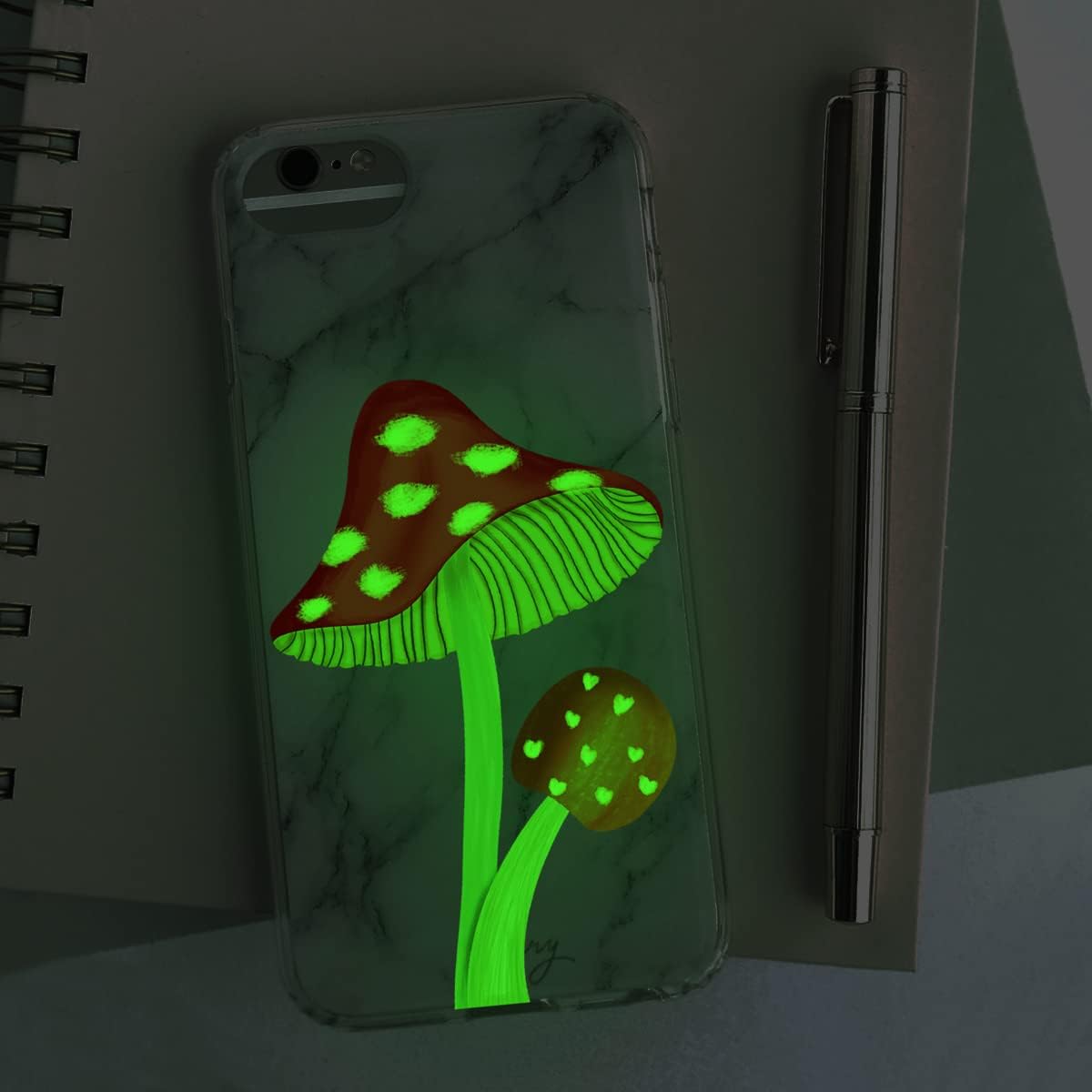 Luminous Window Wall Decals Switch Sticker Decoration Stickers for Home Office School Mushroom