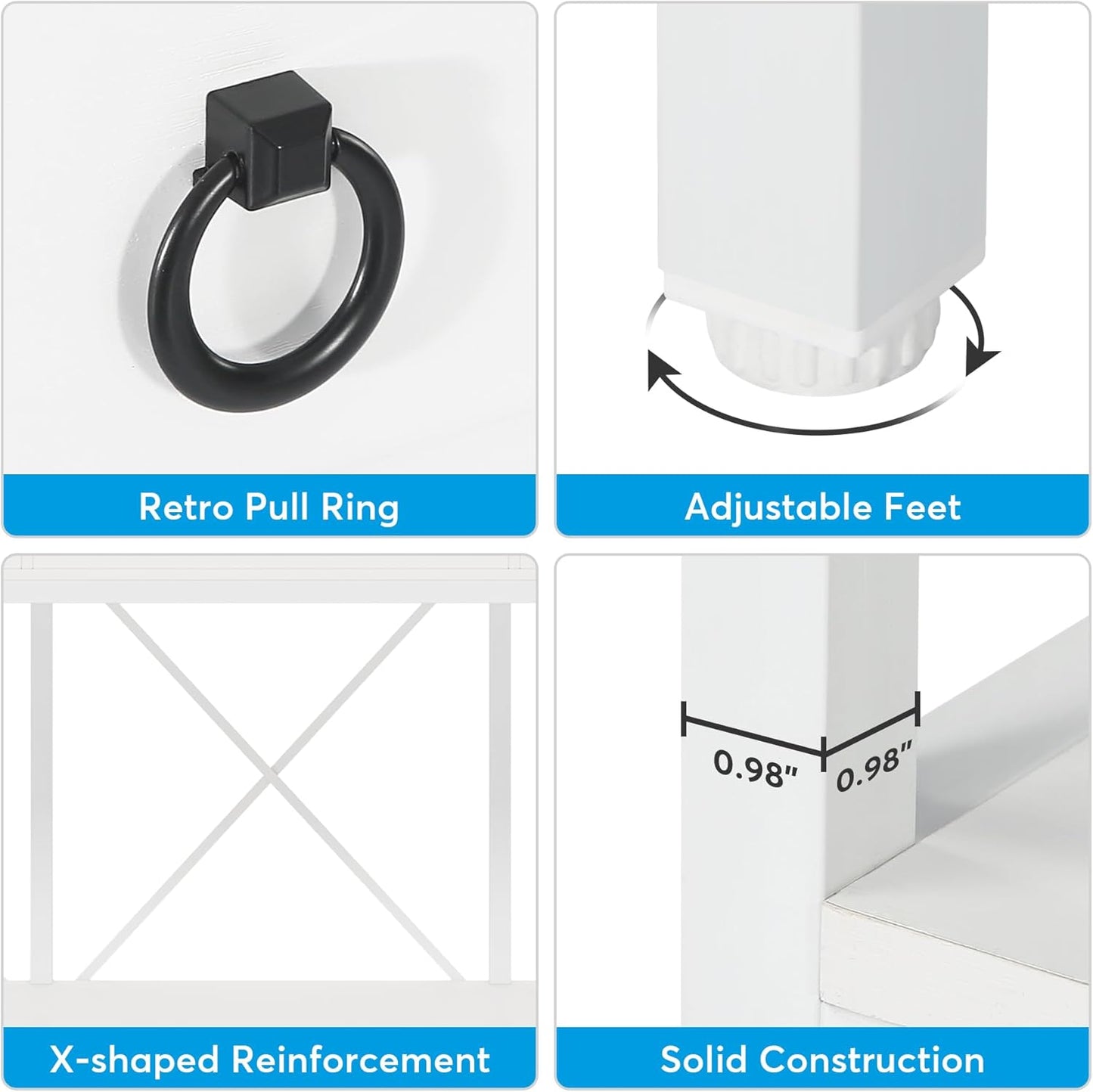 Tribesigns 70.8" Console Table with 3 Drawers, Farmhouse Entryway Table with Storage Shelf, Narrow Long Sofa Foyer Table for Entryway, Hallway (White/Brown)