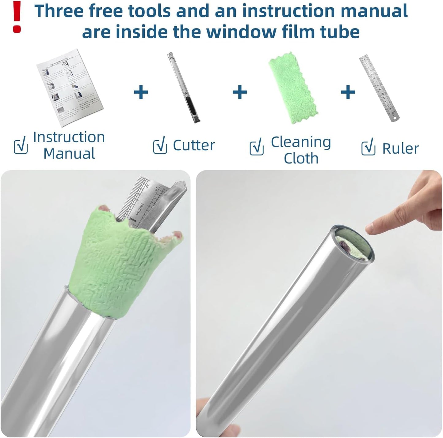 DUOFIRE One Way Window Film Privacy See Out Not in Heat Blocker Window Tint Reflective Mirror Windows Tinting Film for Home Static Cling Anti-UV Sun Blocking Windows Covering(Silver, 23.6x78.7in)