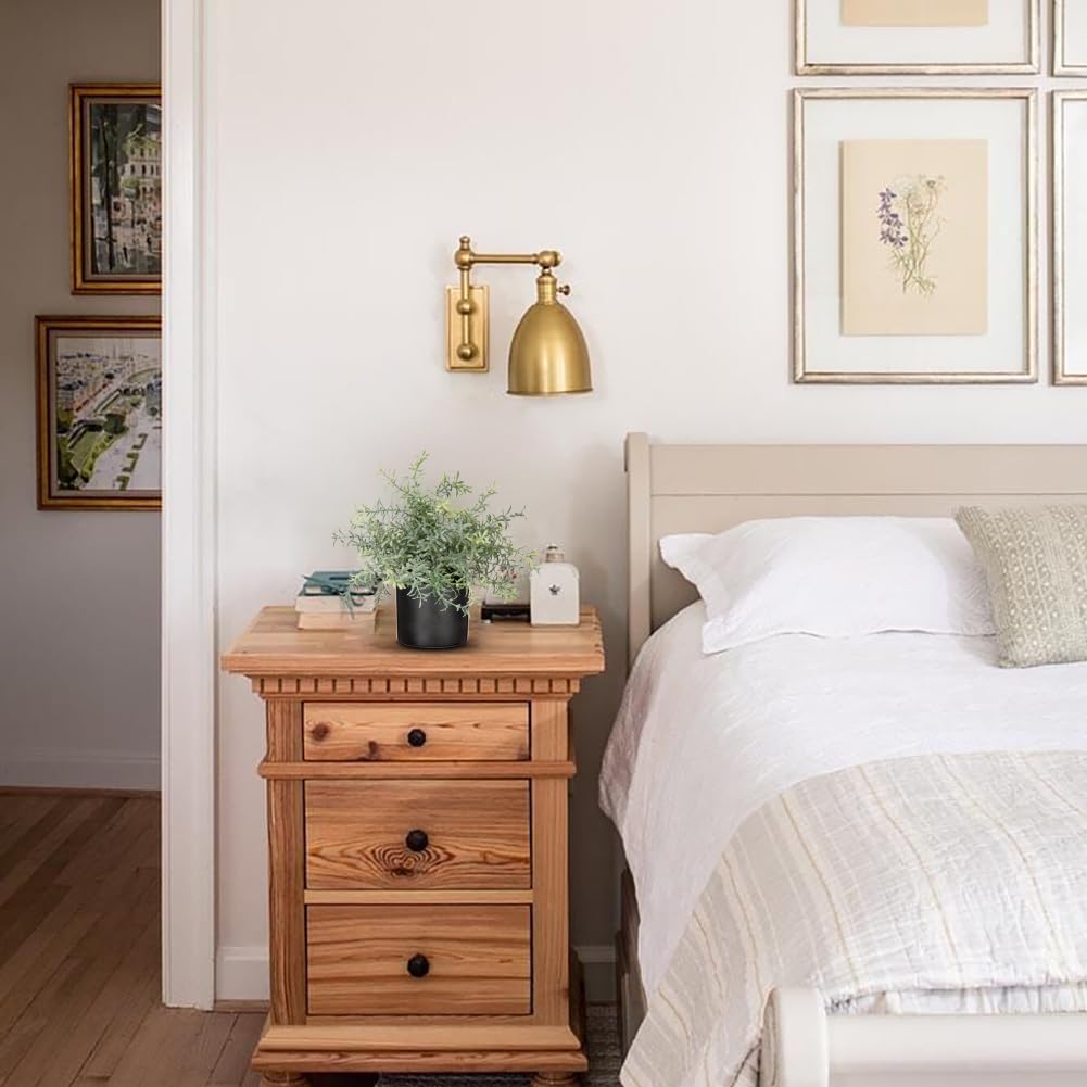 3 Pack Small Fake Plants for Shelf Decor Accents with Plastic Black Pot Artificial Potted Plants for Rustic Farmhouse Decor Faux Plants Indoor Fake Potted Plants Artificial for Home Office Decor