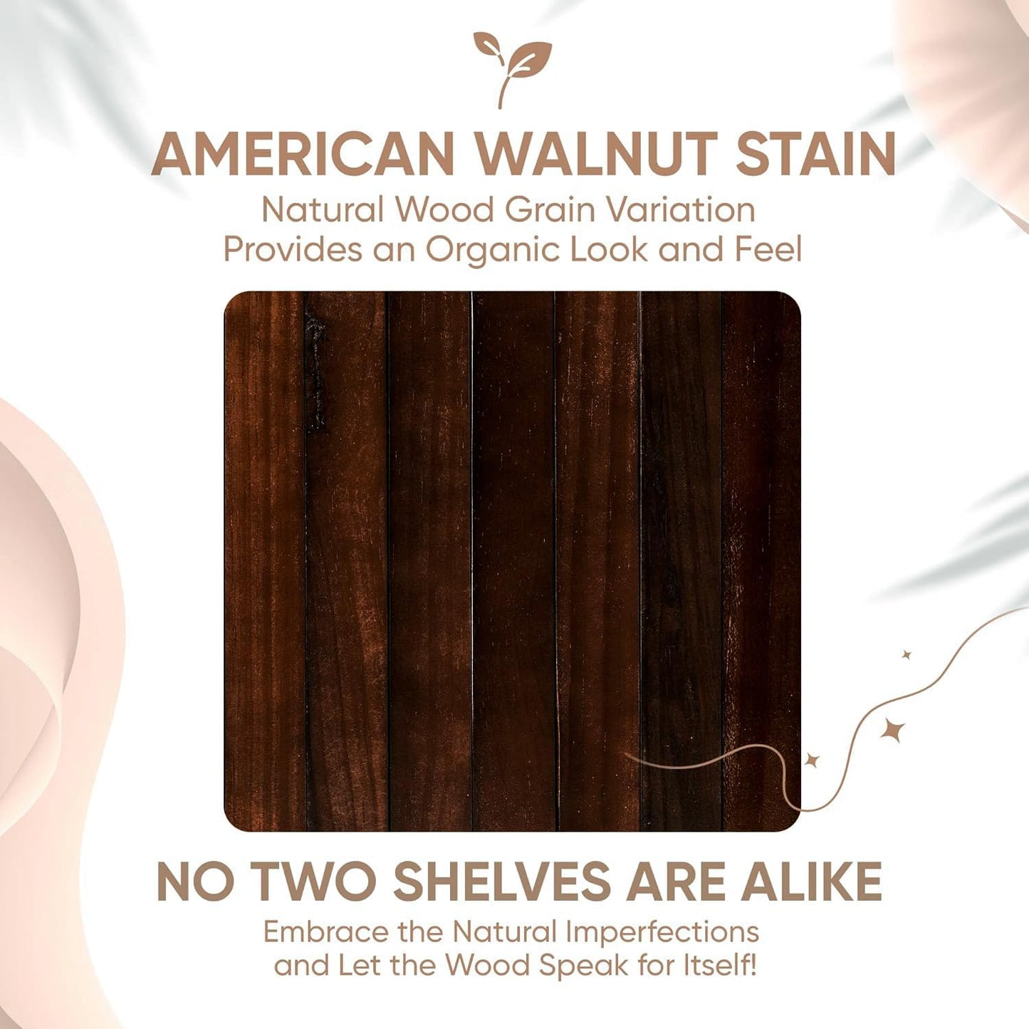 Homeforia 30inch Walnut Floating Shelves for Wall Mounted, High End Solid Real Wood 30 in Floating Shelf, Dark Brown Wooden 30 inch Long Floating Shelves, Heavy Duty Bracket, 30 X 6.5 X 1.75, Set of 2