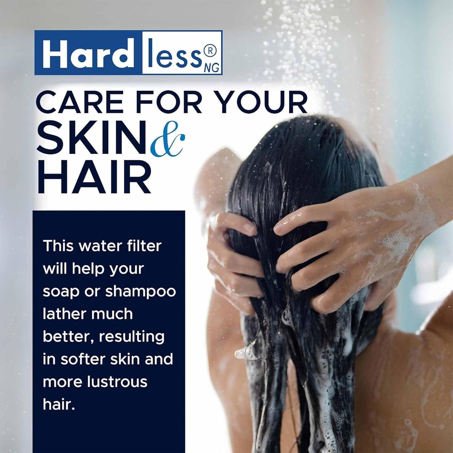 Hardless NG4 Whole House Water Filter - Salt-Free Softening Device - Reduces Limescale, Sediment & More - Compact, Easy to Install - Comes w/ 1" Inlet/Outlet- Filtration System for Extra Hard Water