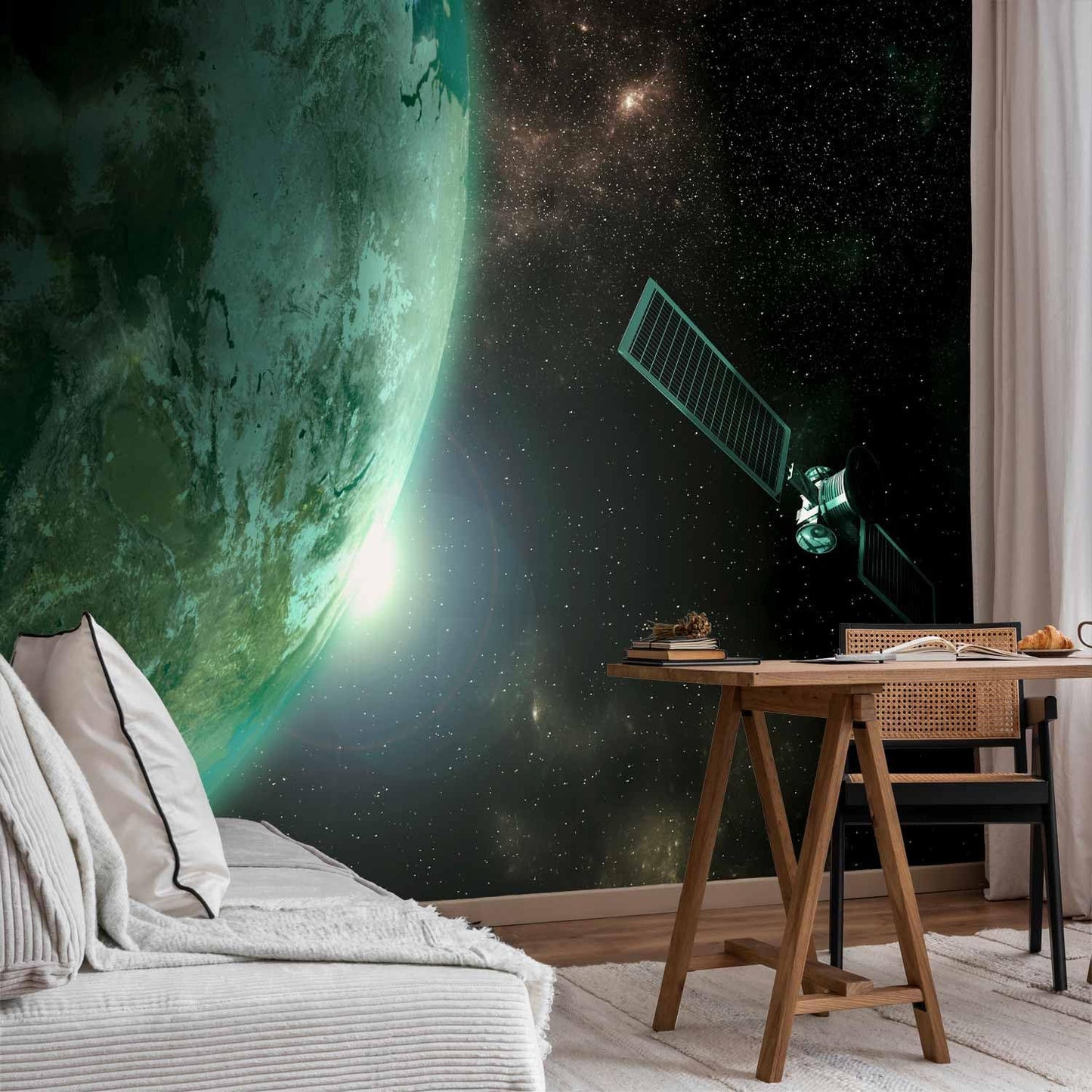 artgeist Wall Mural Cosmos Galaxy 154x110 in - Peel and Stick Self-Adhesive Wallpaper Removable Large Sticker Foil Wall Decor Print Picture Image Design n-B-0007-a-b