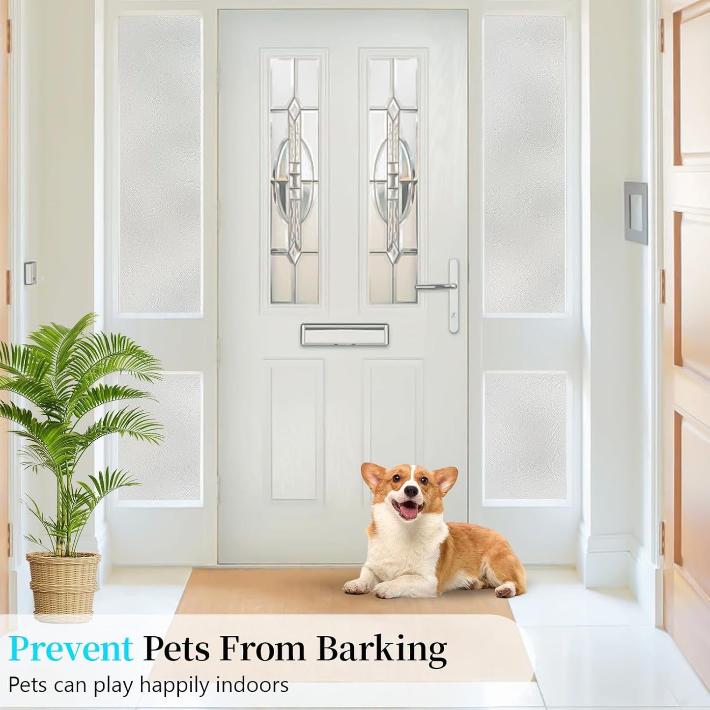 Niviy Etched Privacy Window Film Frosted Glass Static Cling Non Adhesive Window Frost Film for Home Office, 35.4 inch x 78.7 inch