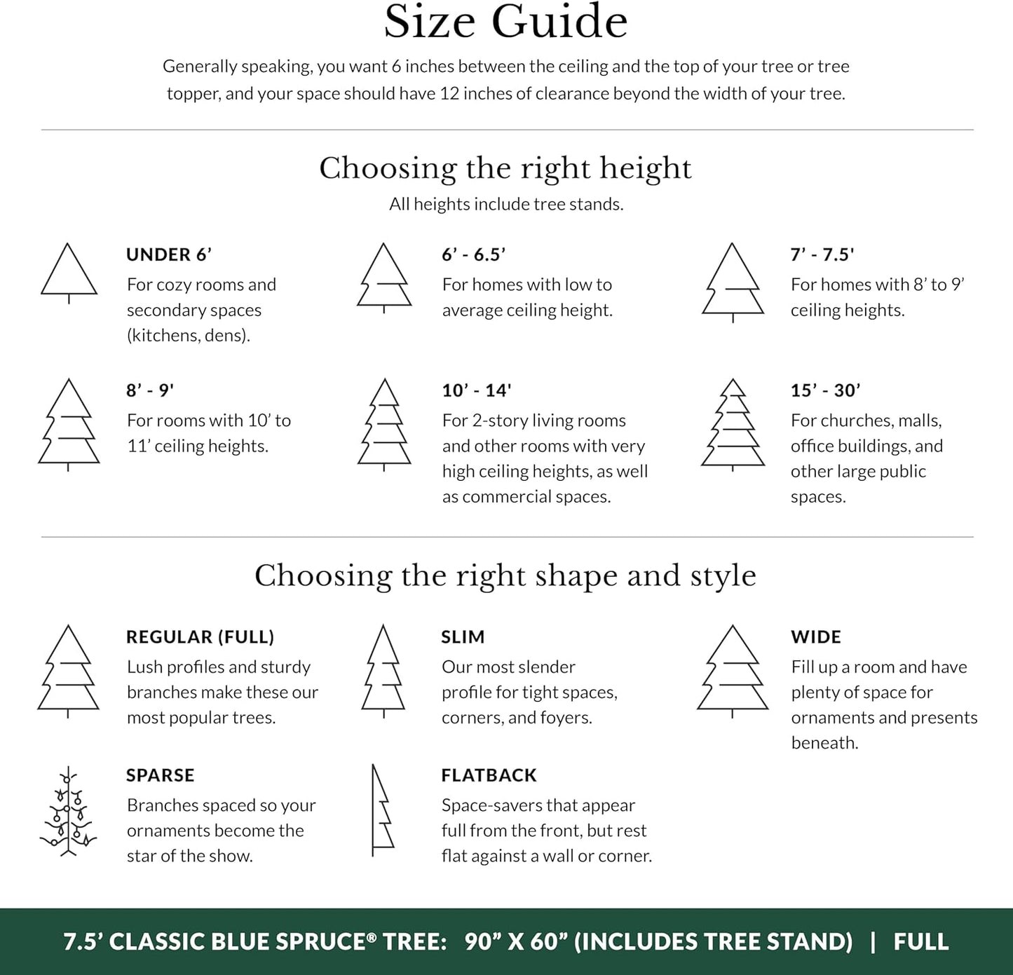 Balsam Hill 7.5ft Pre-Lit Classic Blue Spruce - Artificial Christmas Tree with 2,960+ Tips, 1,000 Clear LED Lights, Easy Plug System, Premium Stand & Storage Bag for Indoor Holiday Decorating