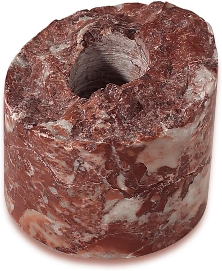 Travertine Candle Holder - Handmade Marble Candlestick Holder for Taper Candle - Vintage Small Stone Candle Sticks Holder Decor for Table Centerpieces, Wedding, Party, Fits 3/4 Inch Thick Candle