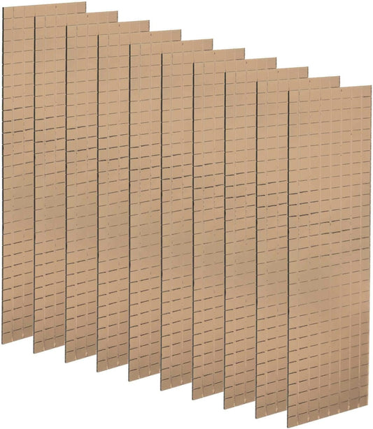 HARFINGTON 10 Sheet 4800 Pieces Self Adhesive Mirror Mosaic Tiles 5x5mm Small Square Mirror Tiles Sticker Disco Ball Stickers Mini Glass Tiles for DIY Craft Party Home Decoration, Brown