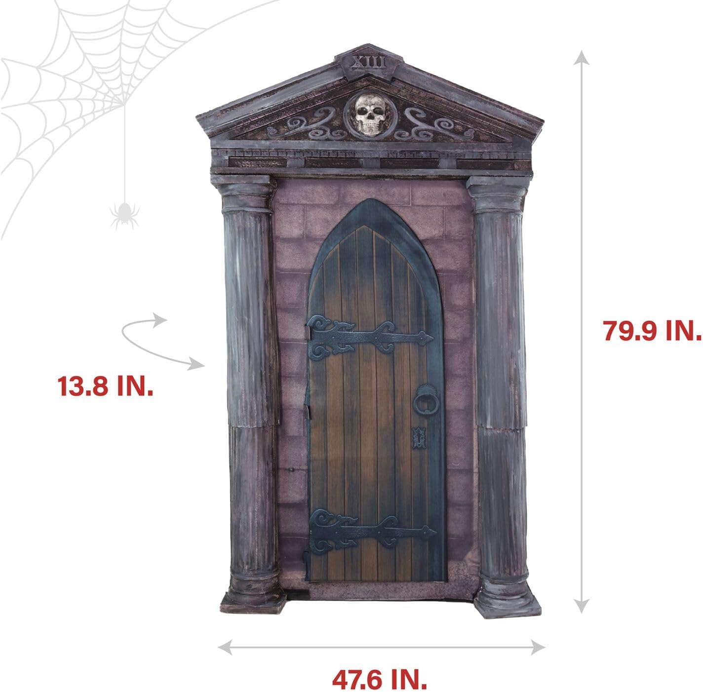 Haunted Hill Farm 6.7-Ft Animatronic Mausoleum by Tekky, Halloween Animatronic, Spooky House Wall Decoration, Creepy Indoor & Covered Outdoor Party Decor Motion-Activated Lights & Sound, LifeSize