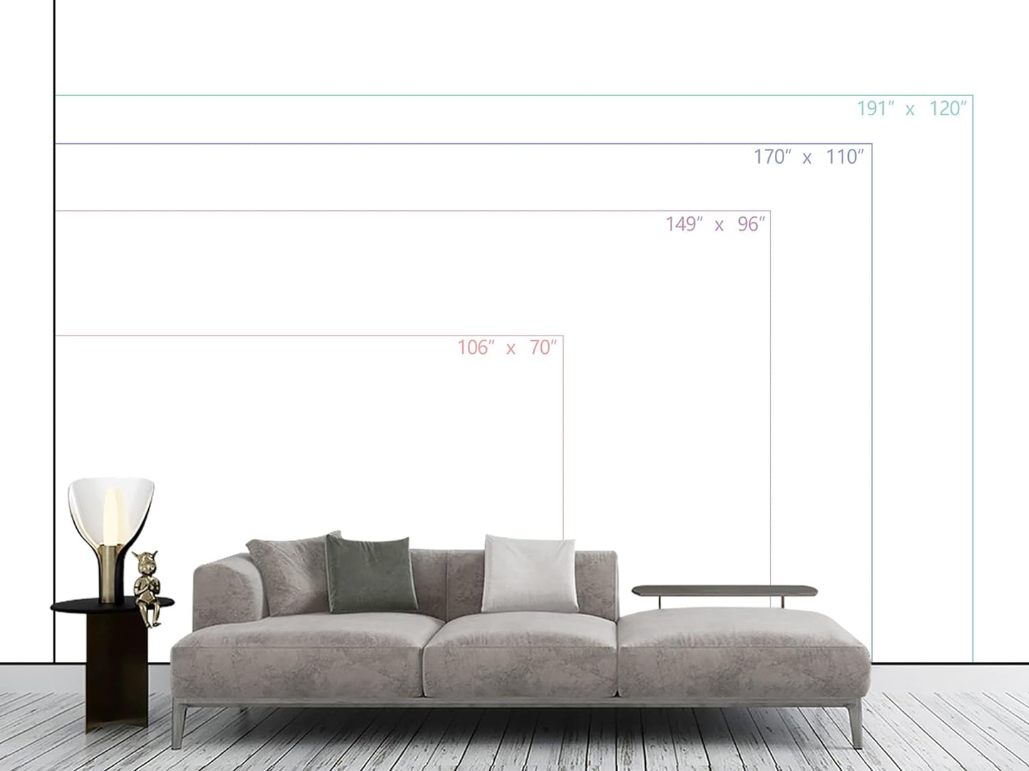 Geometric Shapes Arch Wallpaper Abstract Art Wall Mural for Living Room (Not Peel and Stick)