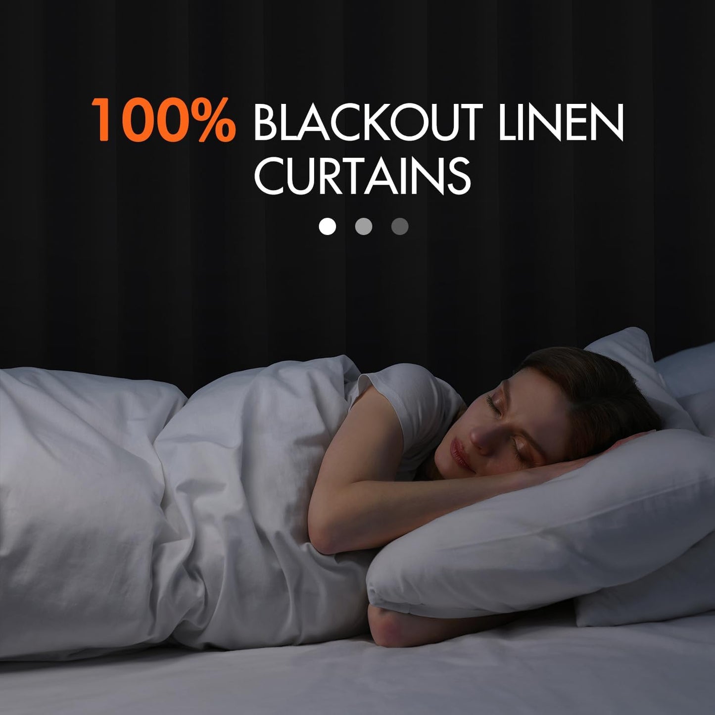 MIULEE 100% Blackout Curtains 102 Inch Long 2 Panels Set for Bedroom, Thick Luxury Faux Linen Black Out Curtain Room Darkening Back Tab Pleat Window Textured Drapes with Hooks for Living Room, Oatmeal