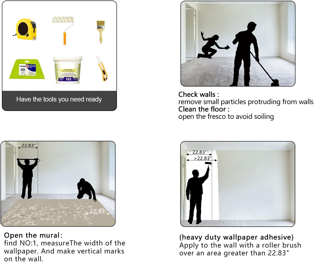 Chinese Style Plum Flower wallpeper Living Room Bedroom Office Wall Mural - 137"x96"（Not Peel and Stick）