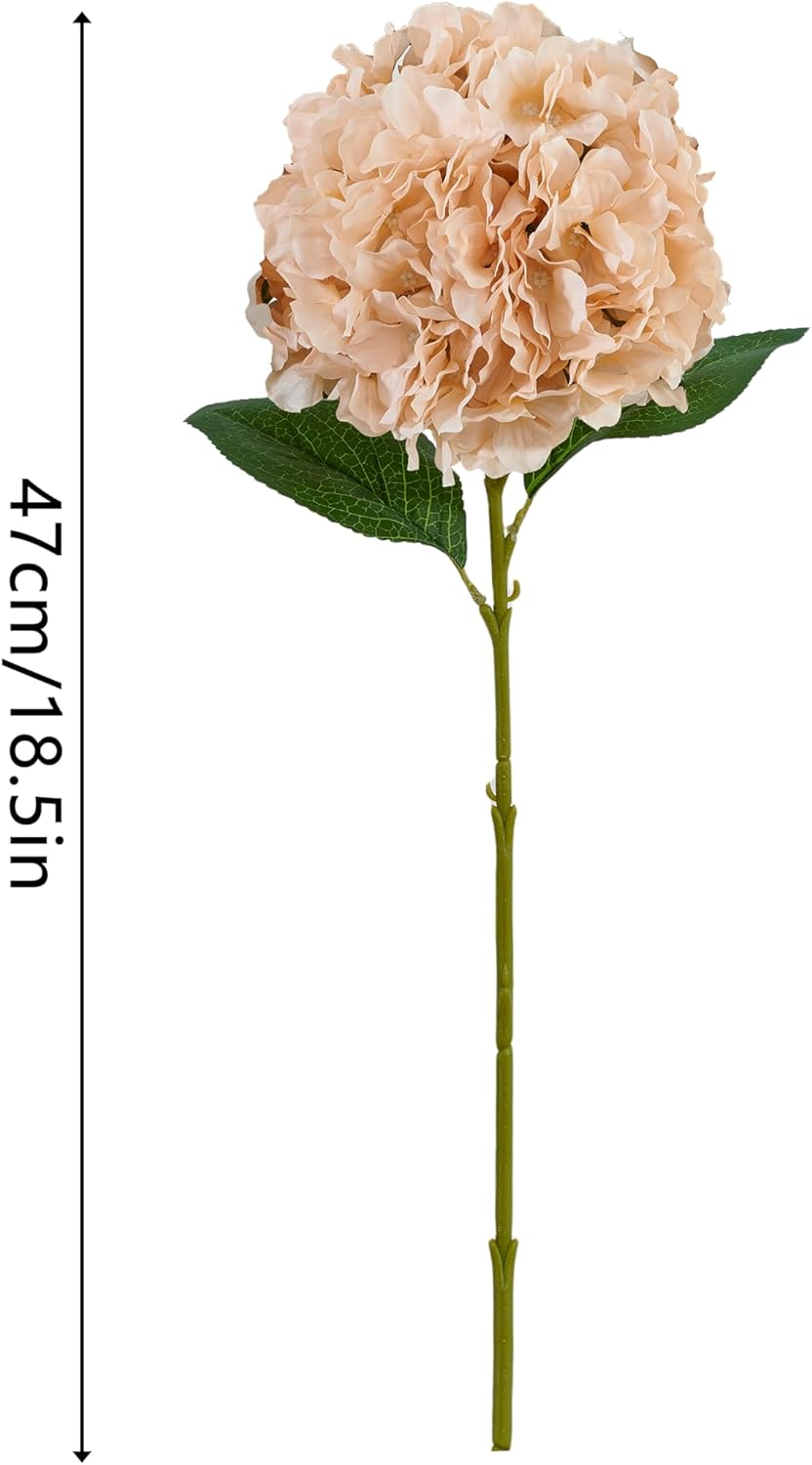 8pcs Fake Flowers Silk Hydrangea Artificial Flowers Bouquets Faux Hydrangea Stems for Home Table Centerpieces Wedding Party Decoration