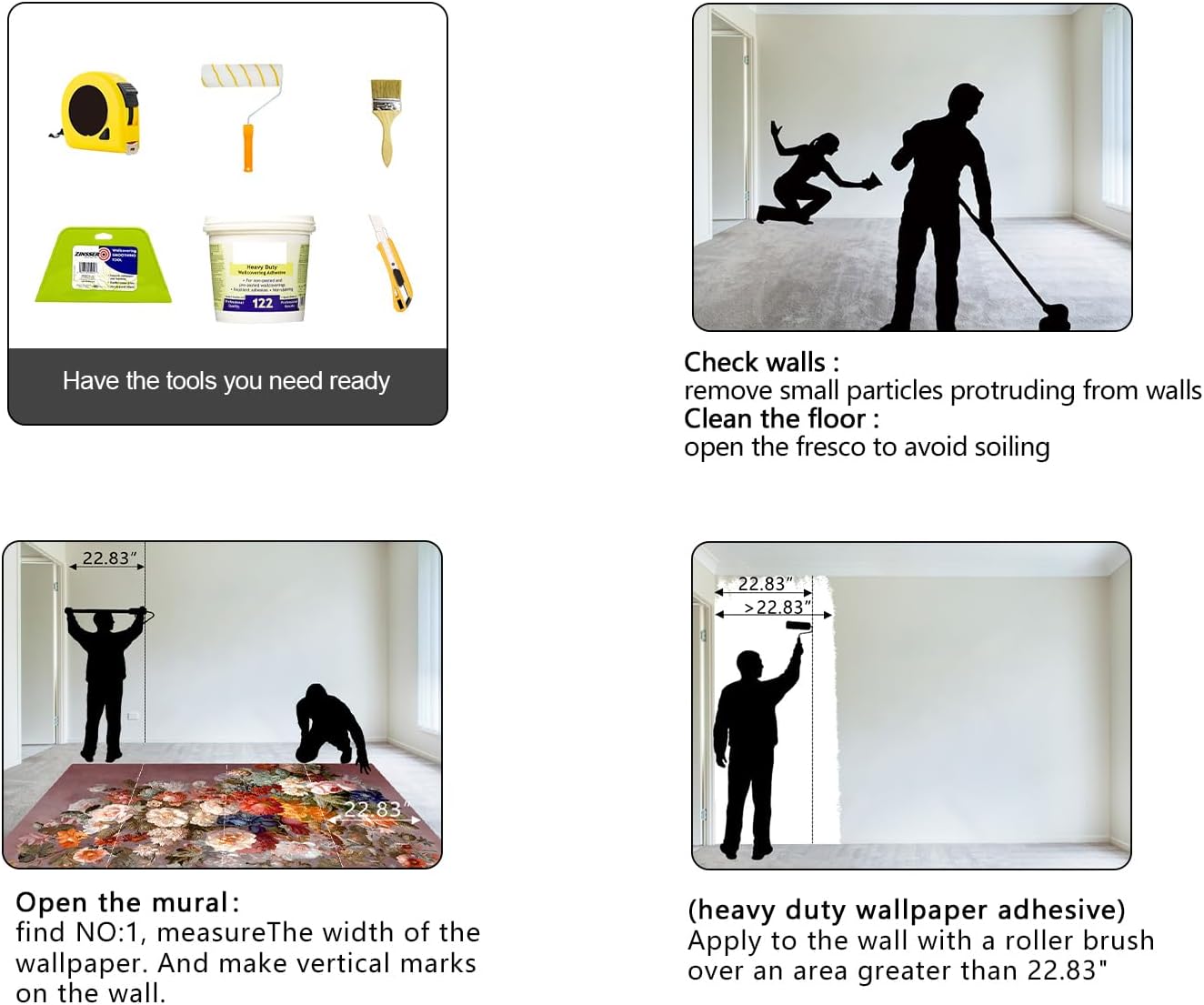 Colorful Floral Leaf Bathroom wallpeper Living Room Bedroom Pink Flower Wall Mural - 160"x108" (Not Peel and Stick)