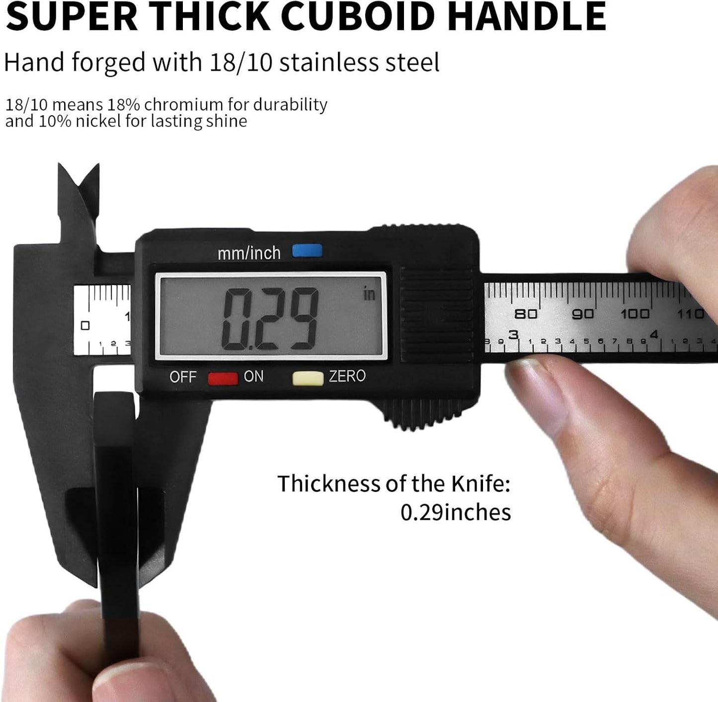 Stainless Steel Flatware Set Hand Forged 18/10 Silverware Set Matte Black Cutlery Set with Cuboid Handle Matte Finished 40 Pieces Home Event Use Wedding Housewarming Gift Service for 8