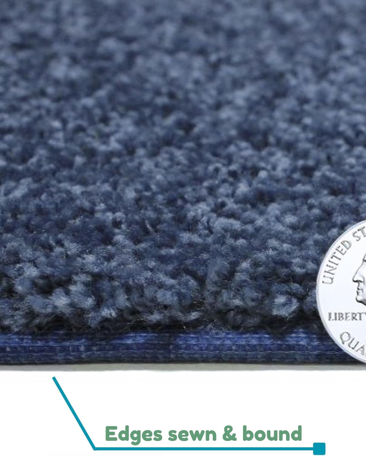 KOECKRITZ Soft and Colorful Kids Classroom Area Rugs (Passes Flammability Pill Test) Many Sizes and Bright Colors to Select from (9' x 9', Navy)