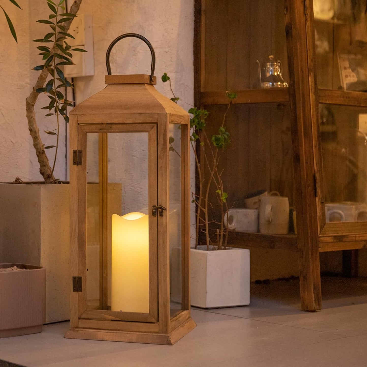 Bdor Extra Large Lanterns Decorative - 27.5in IP65 Waterproof Lantern with Flameless Candles, Decorative Lantern for Home Decor, Indoor Outdoor, Front Porch, Garden, Farmhouse Weddings Style