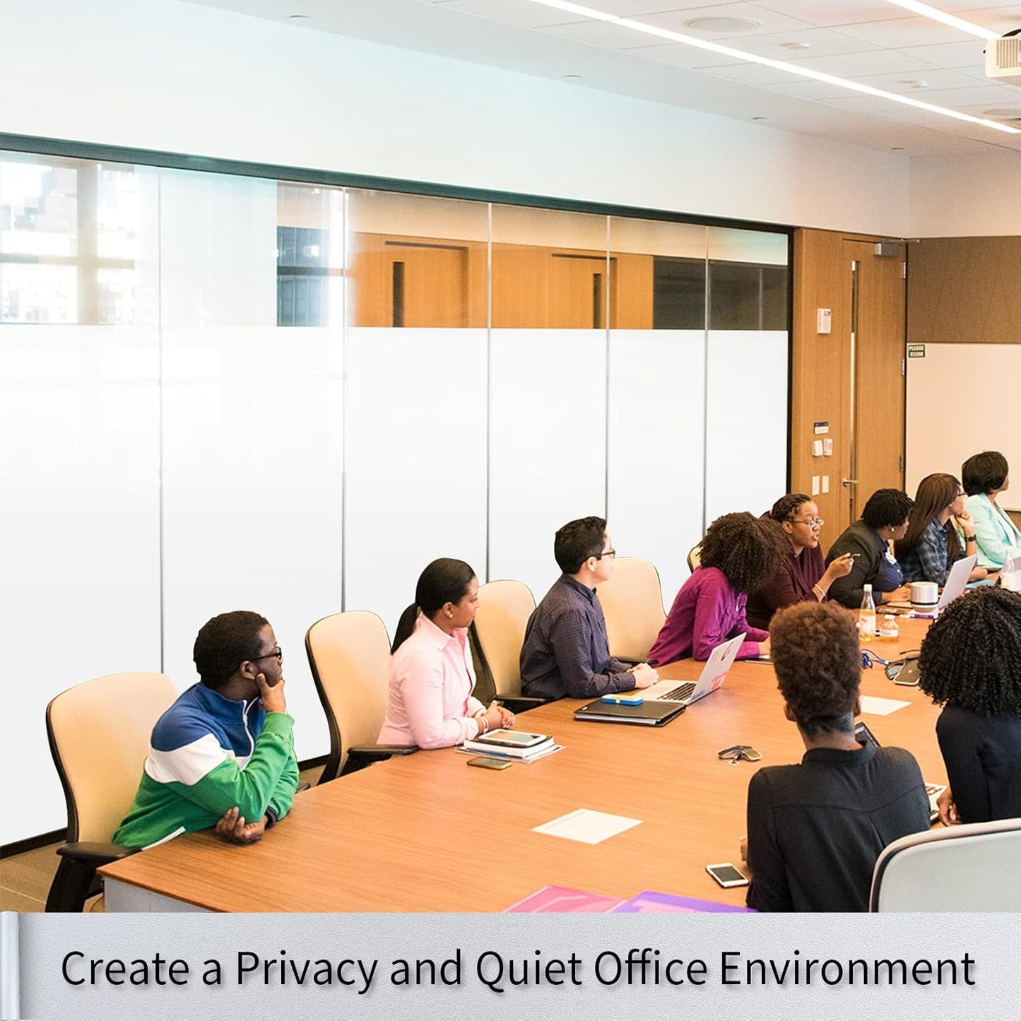 Frosted Glass Window Film with Tools,Reusable Window Privacy Film,Static Clings Window Film Kit for Home Bathroom and Office. (White, 17.5Inch×196.9Inch)