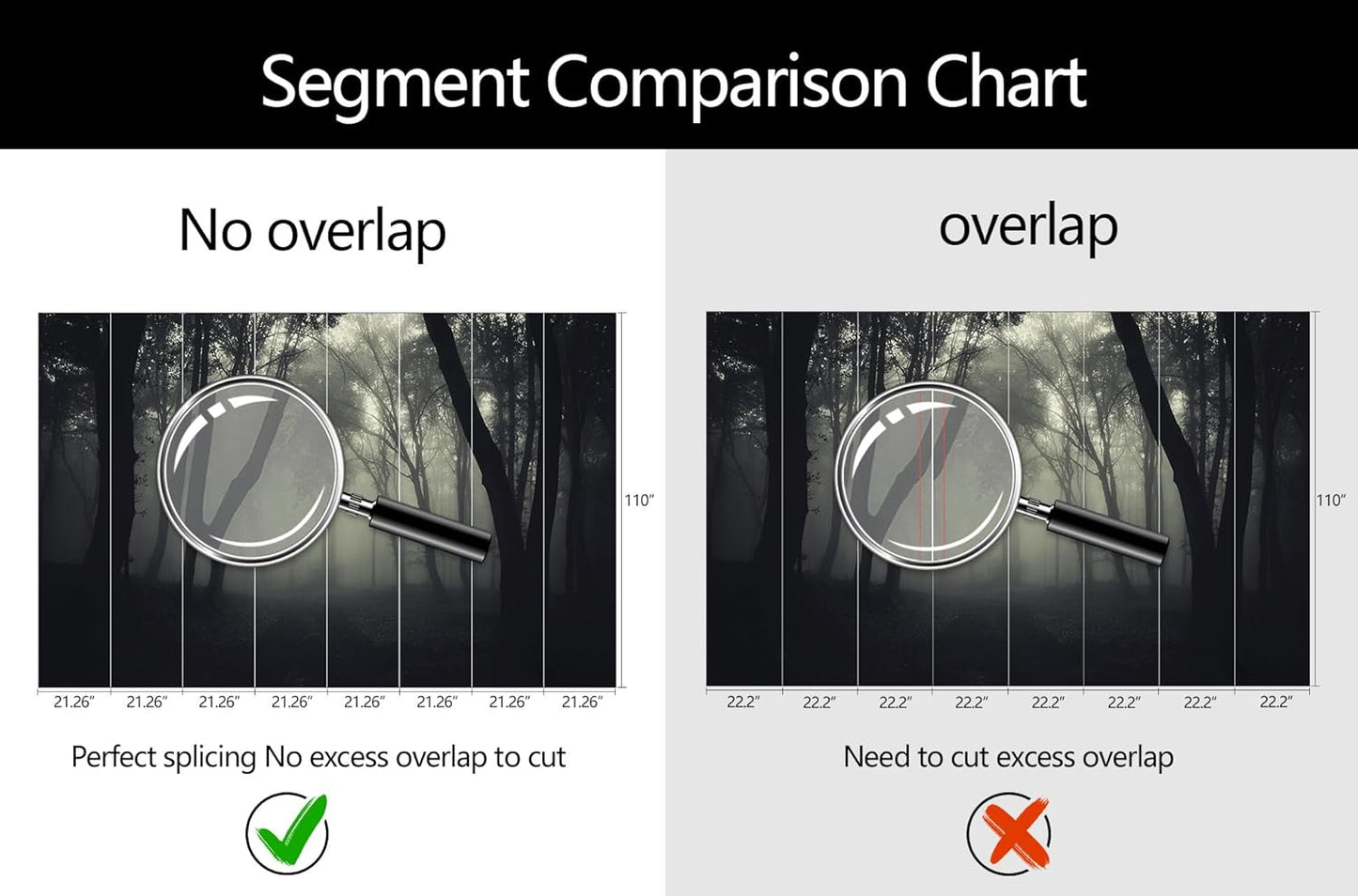 Foggy Black Forest Wallpaper Bedroom Dark Woodland Trees Wall Mural Living Room (Not Peel and Stick)