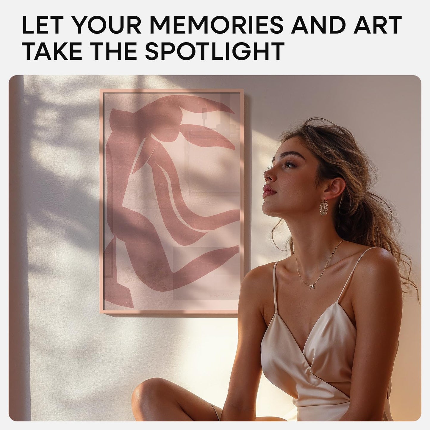 Homeforia 14x22 Picture Frame Rose Gold, High End Metal 14x22 Poster Frames with Mat 12x16 inch Photo, 14 x 22 Rose Gold Frame Matted to 12 by 16 Print, 22x14 Frame, Tempered Glass, Wall Kit, Set of 1