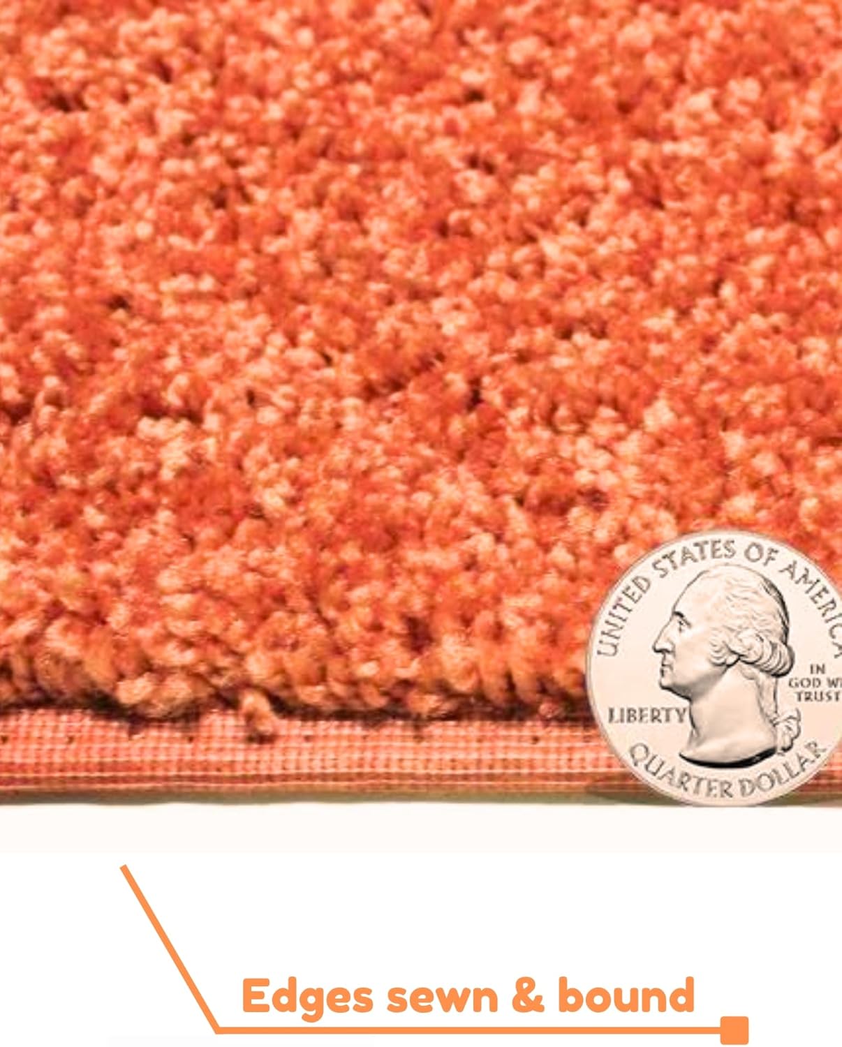 KOECKRITZ Soft and Colorful Kids Classroom Area Rugs (Passes Flammability Pill Test) Many Sizes and Bright Colors to Select from (6' x 9', Tangerine)