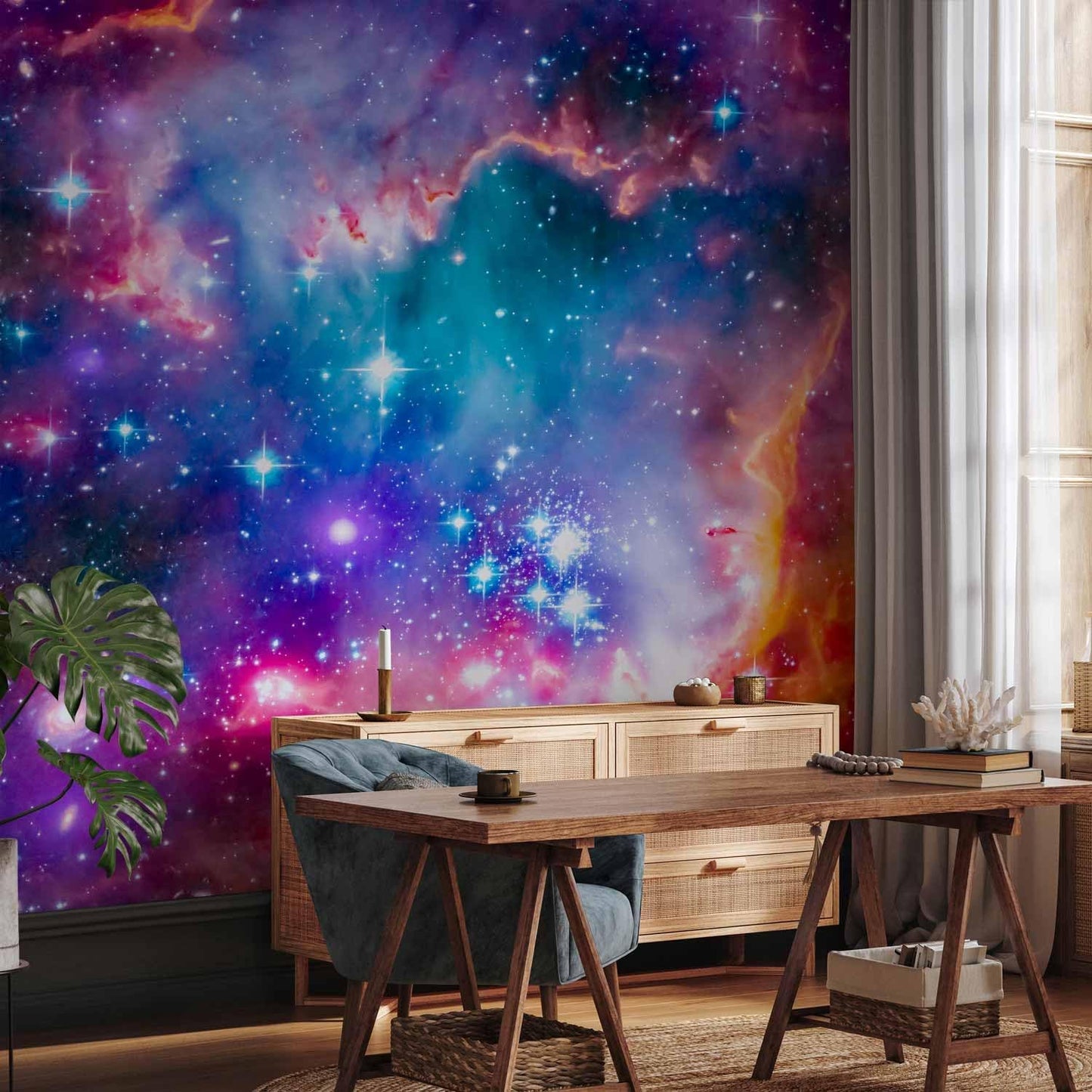artgeist Wall Mural Abstract 177x124 in - XXL Non-Woven Wallpaper Fleece Wall Decor Photo Print Picture Image Design Abstract Cosmos Sky Star i-G-10010-a-a