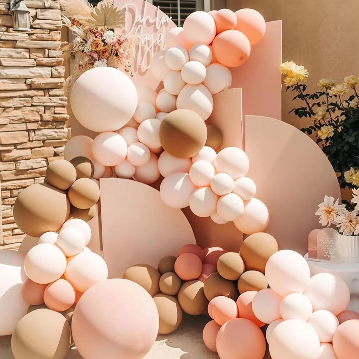 130pcs Blush Pink Balloons Different Sizes 18" 12" 10" 5" Boho Pink Latex Balloon Garland Arch Kit for Birthday Baby Shower Graduation Wedding Gender Reveal Party Decorations