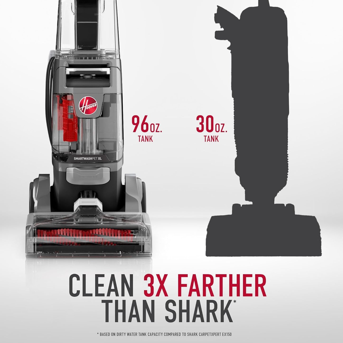 Hoover SmartWash Pet XL Upright Carpet Cleaner Machine for Carpet and Upholstery, Automatic Deep Cleaning Carpet Shampooer, Converts to Spot Cleaner, Pair with Hoover Carpet Cleaner Solution