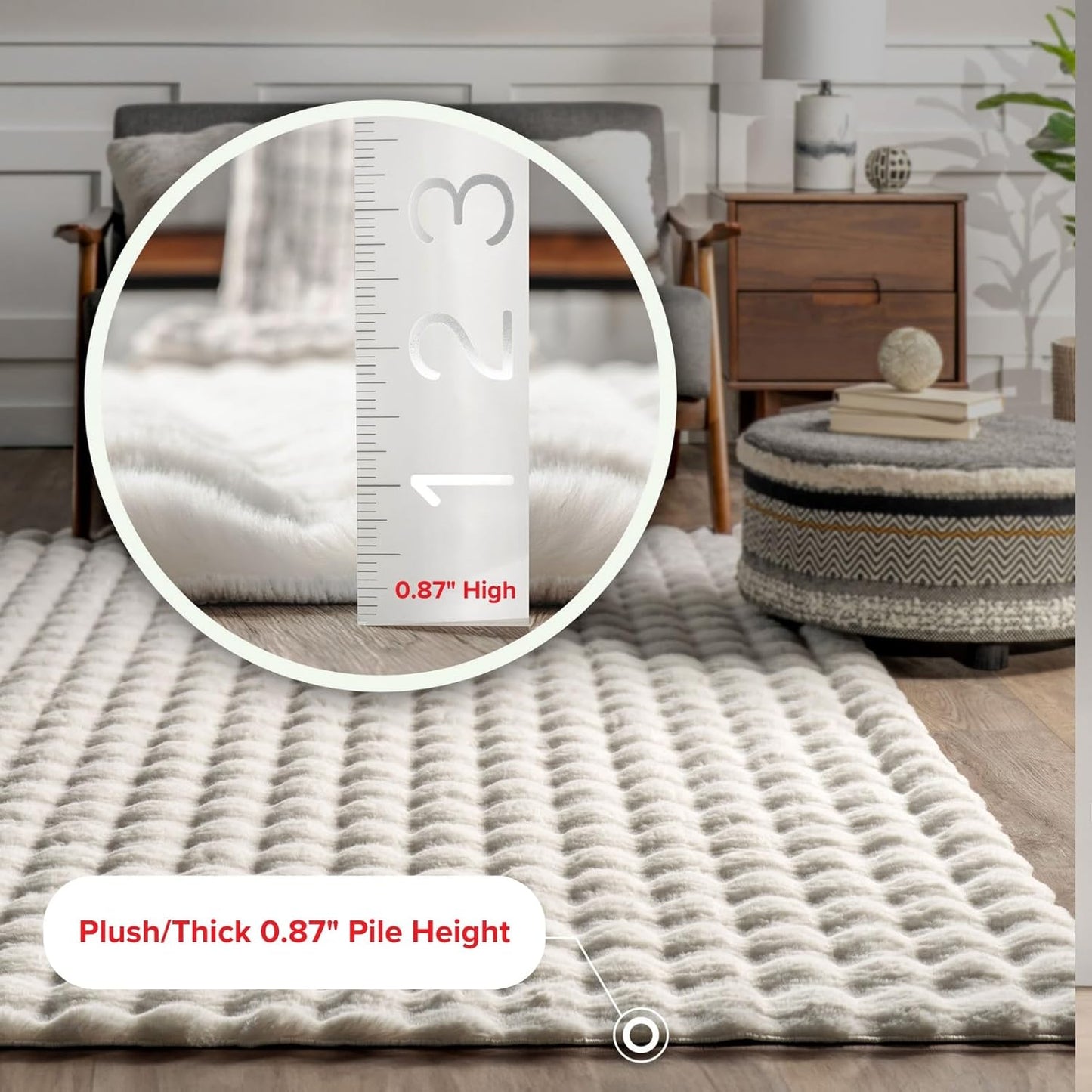 nuLOOM Jeni Checkered 2'6" x 6' Machine Washable Runner Rug for Living Room Bedroom Dining Room Entryway Hallway Kitchen, Off White