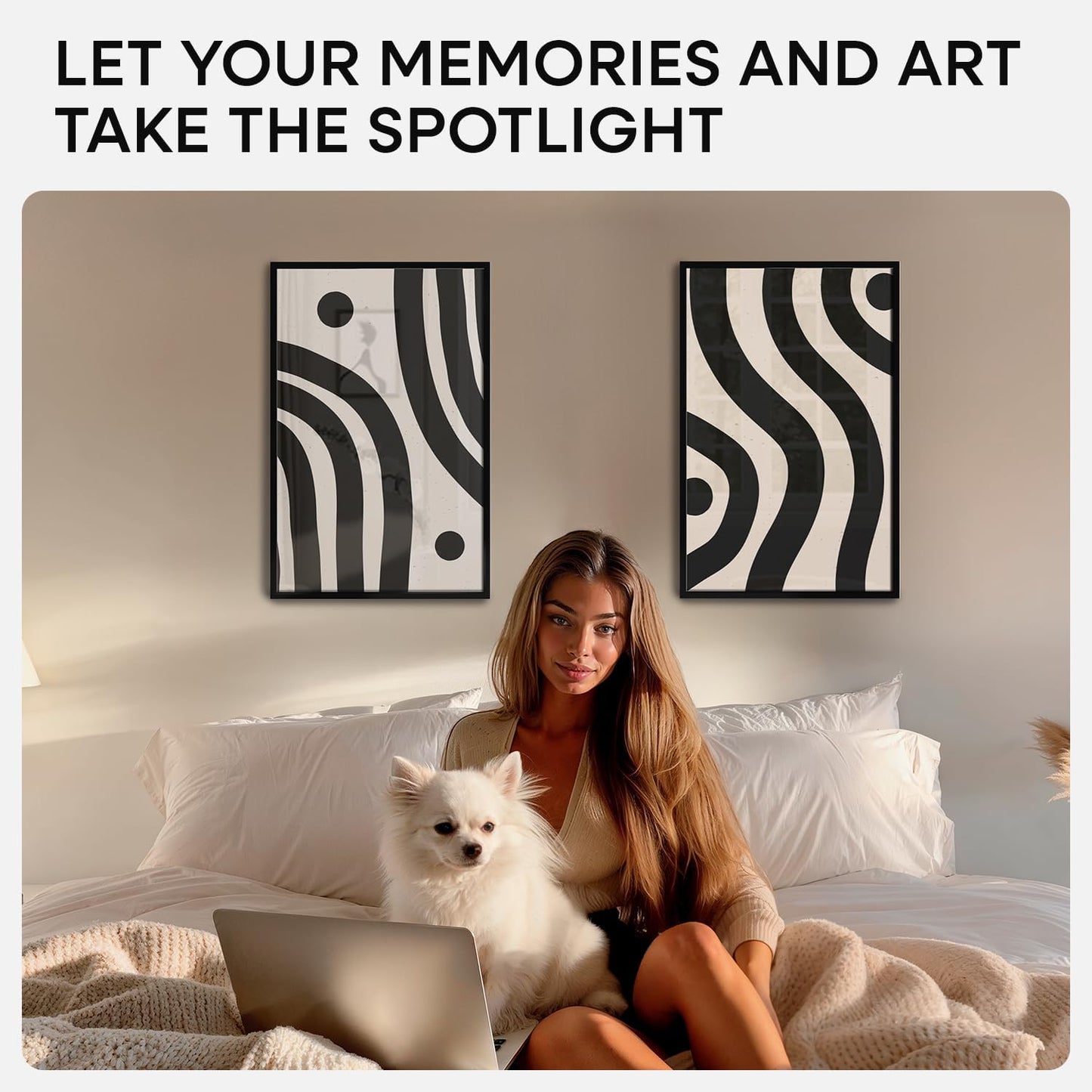 Homeforia 11 x 17 Picture Frame Black, High End Metal 11x17 Poster Frames with Mat 8x12 for Photo, 11 x 17 Black Frame Matted to 8 x 12 inch Print, 17x11 Thin Frame, Tempered Glass, Wall Kit, Set of 1