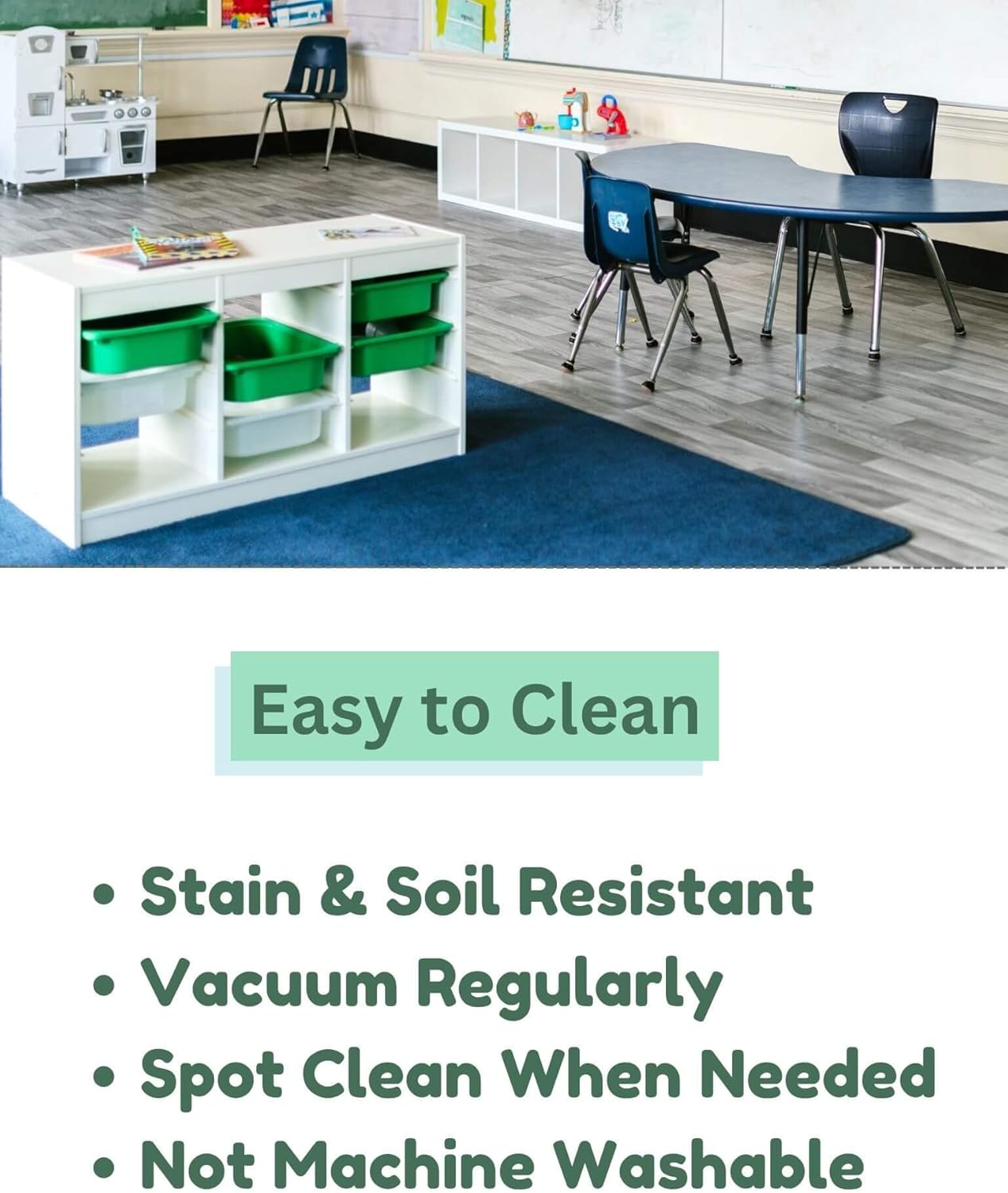 KOECKRITZ Soft and Colorful Kids Classroom Area Rugs (Passes Flammability Pill Test) Many Sizes and Bright Colors to Select from (12' x 12', Froggy)