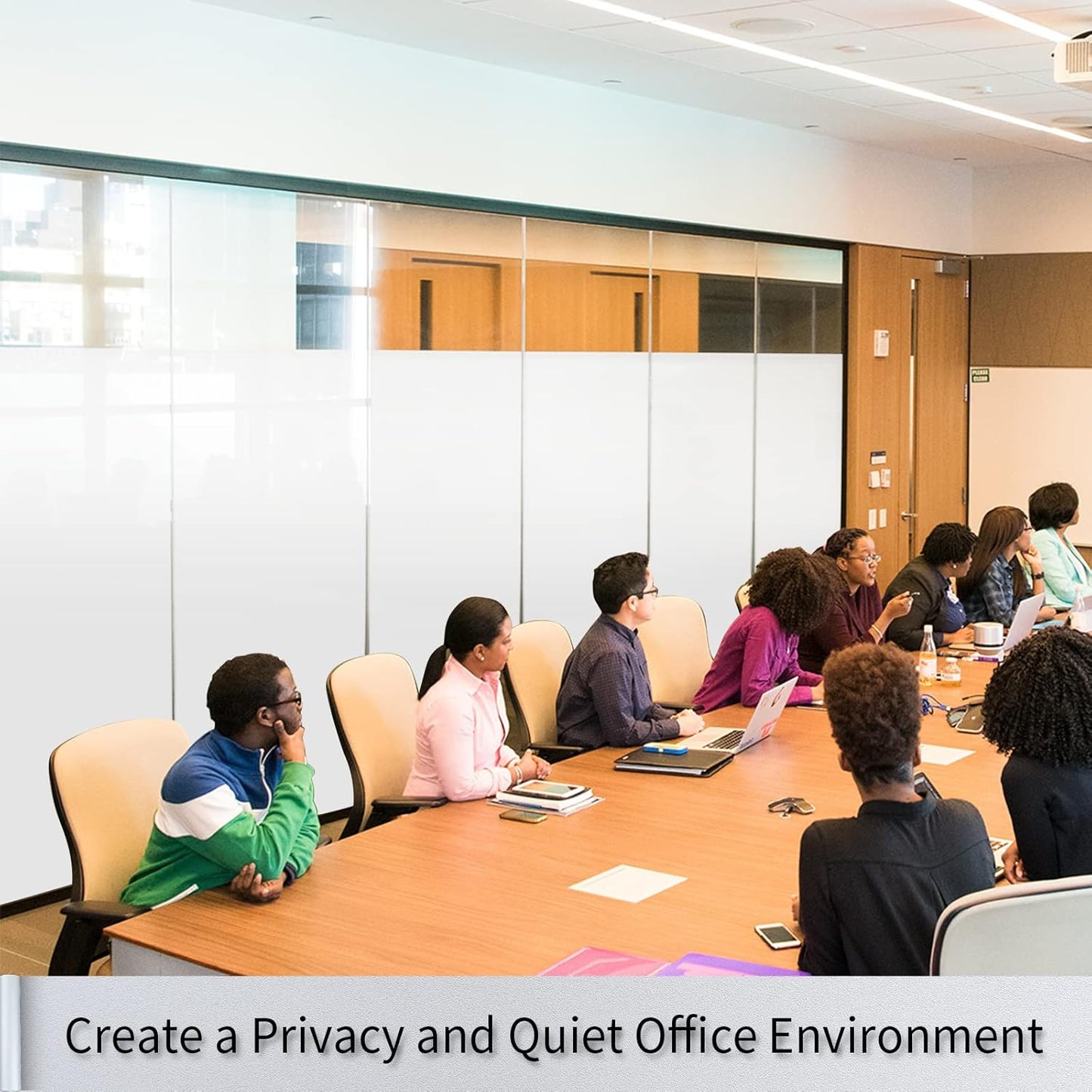 Frosted Glass Window Film with Tools,Reusable Window Privacy Film,Static Clings Window Film Kit for Home Bathroom and Office. (Pure, 45.2Inch×196.9Inch)