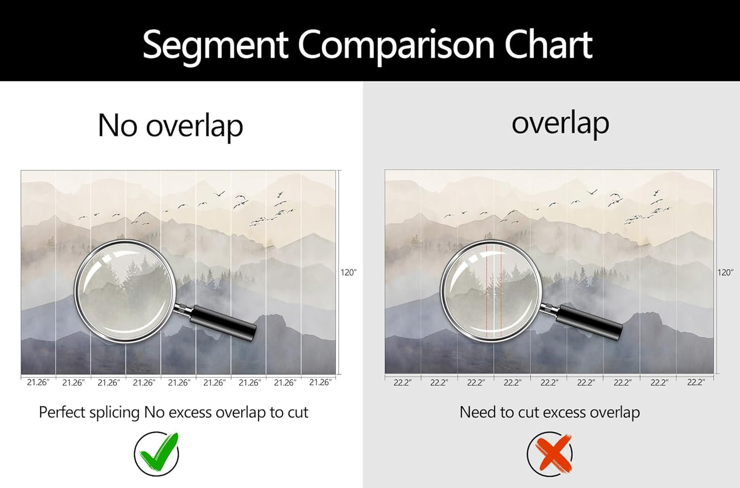 WFBHUA-Foggy Forest Mountain Wallpaper Mural Natural Woodland Landscape Wallpaper for Living Room Bedroom (Not Peel and Stick)