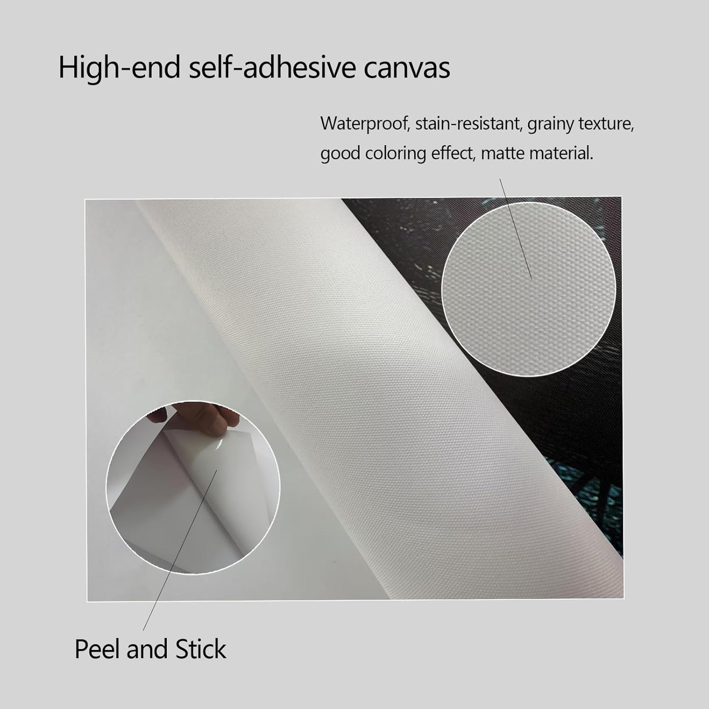 Grey Peony Floral Wallpaper Peel and Stick Wall Mural for Bedroom Living Room - 85"x118"