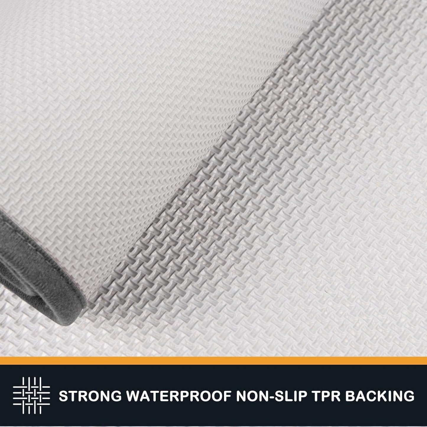 PURRUGS Dirt Trapping Door Mat 24" x 35.5", Non-Slip/Skid Machine Washable Entryway Rug, Dog Doormat, Super Absorbent Welcome Mat for Muddy Wet Shoes and Paws, Grey