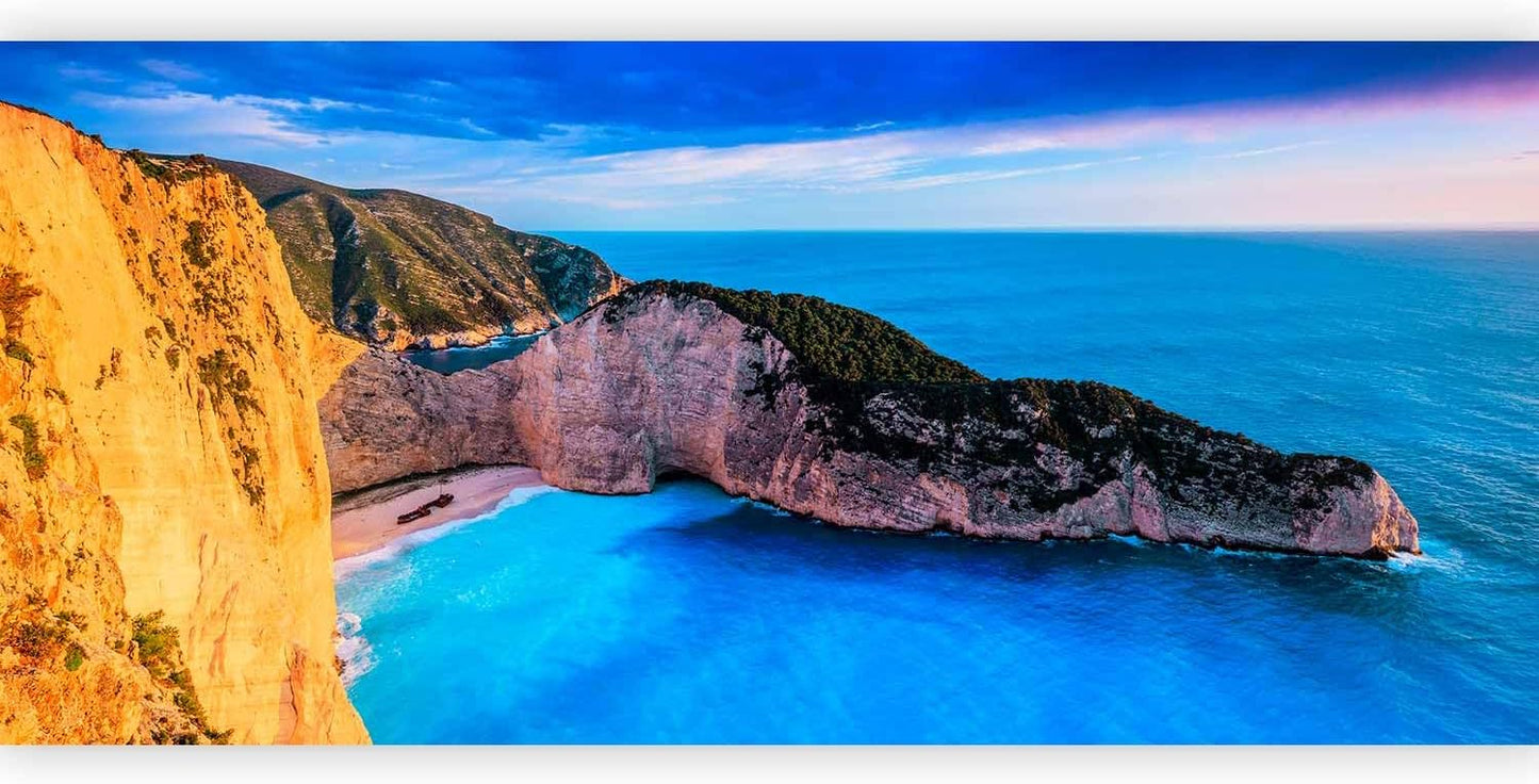 artgeist Premium Wall Mural Tropical Island 216x98 in - XXL Non-Woven Corner Wallpaper Fleece Angle Wall Decor Photo Print Picture Image Design Landscape Sea Beach Ocean c-A-0058-a-d