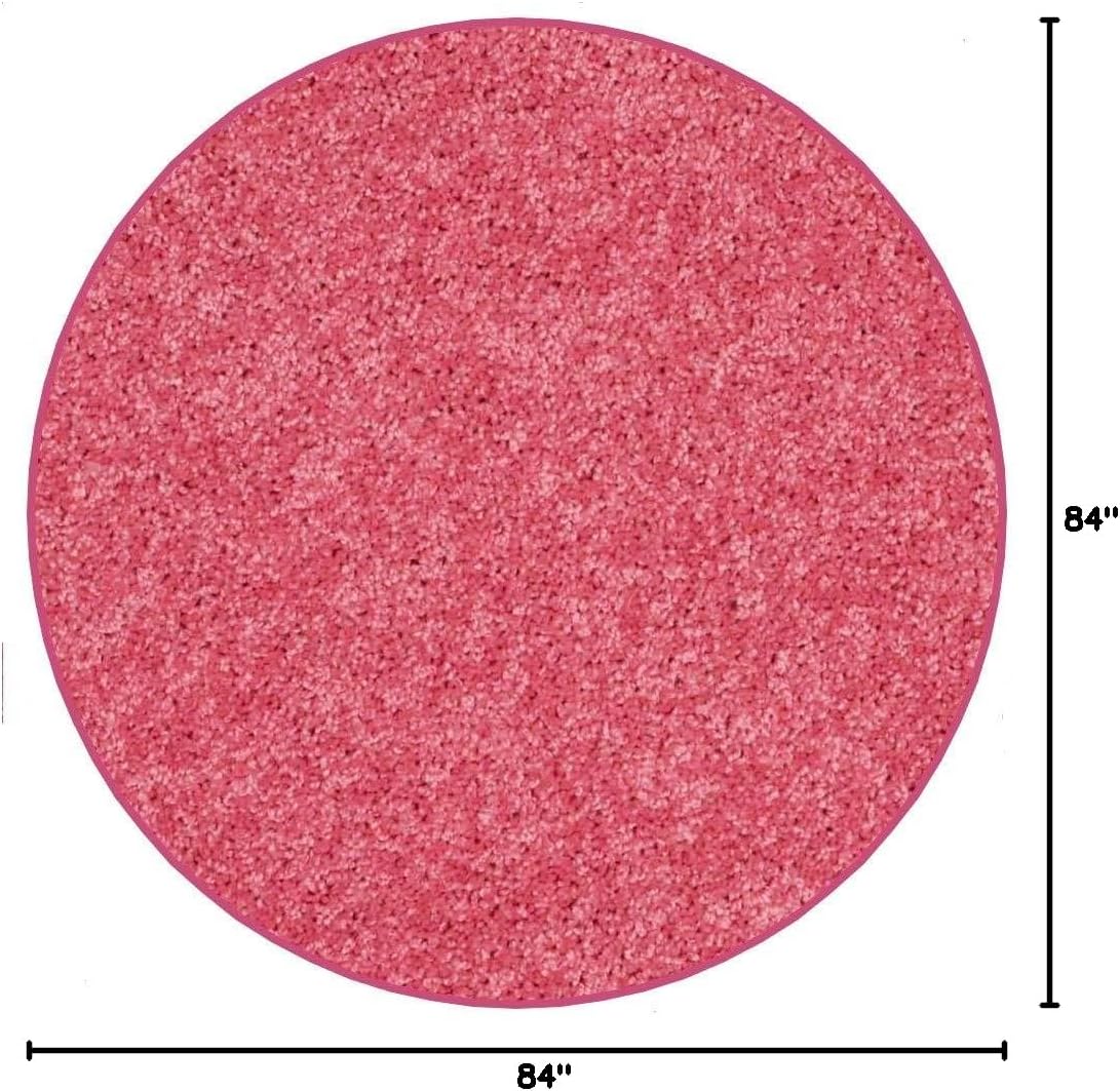 KOECKRITZ Soft and Colorful Kids Classroom Area Rugs (Passes Flammability Pill Test) Many Sizes and Bright Colors to Select from (7' Round, Glamour)