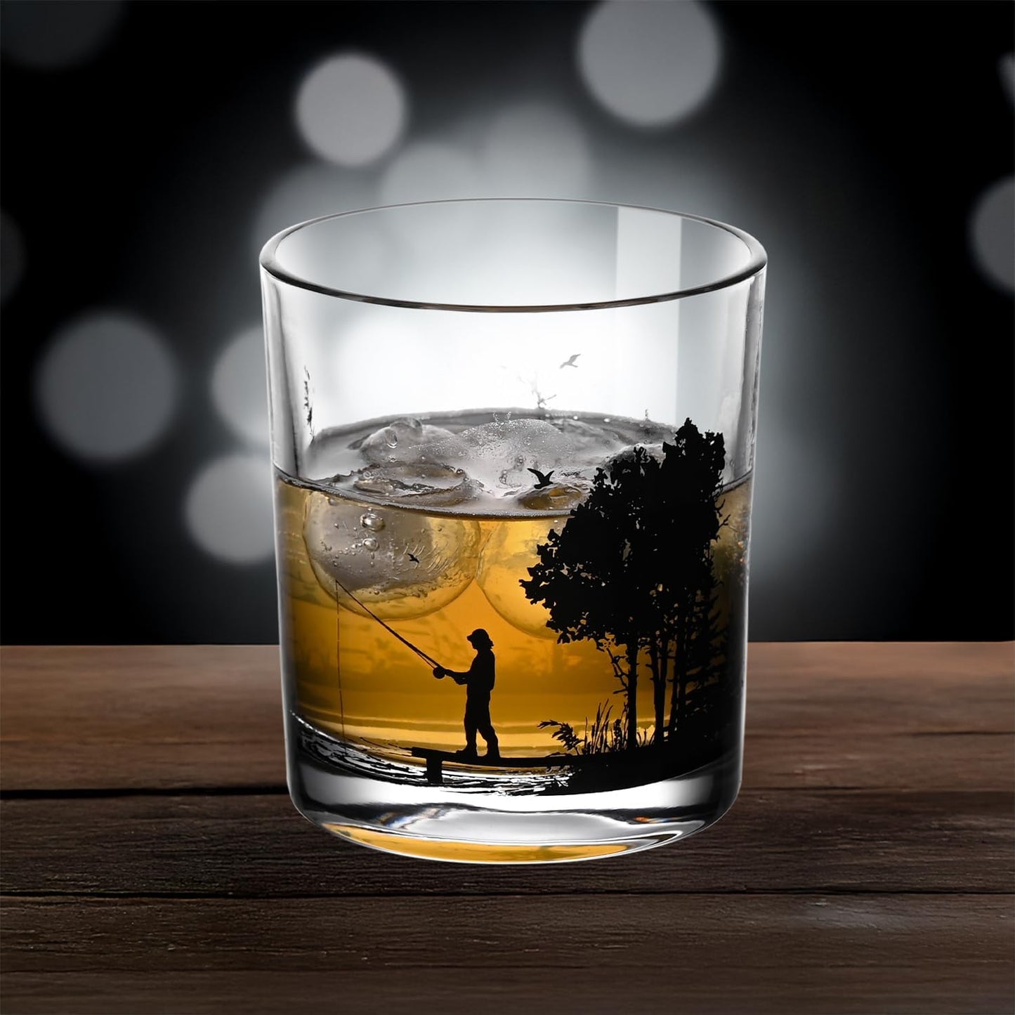 Old Fashioned Whiskey Glasses, Stemless Wine Glasses with Gift Box, 10Oz Rocks Glass for Scotch Cocktail Bourbon Vodka Liquor, Unique Gifts for Dad, Husband, Father's Day, Anniversary