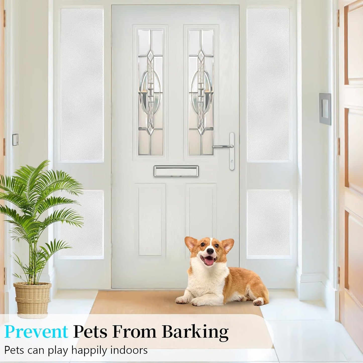 Niviy Frosted Glass Window Privacy Film 23.6 x 118 Inch Static Cling Bathroom Window Frosting Film Day and Night Privacy Windows Cling Home Glass Door Cover