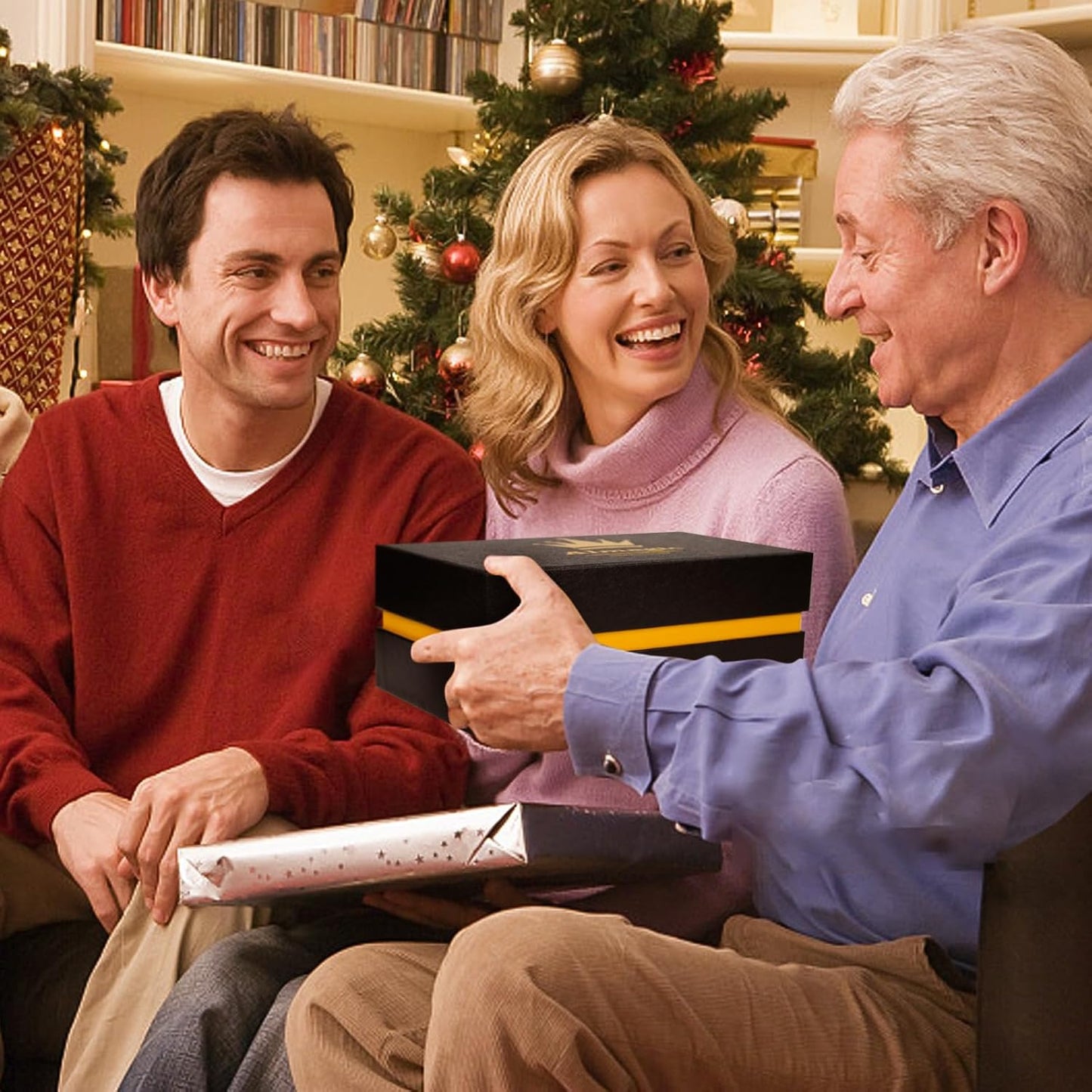 Crystal Whiskey Glasses Set of 2 (11 Oz), Old Fashioned Glass Packaged in Sturdy Gift Box, Unique Gifts for Men, Twisted Style Bourbon Glass Cocktail Glasses, Dad Gifts for Birthday