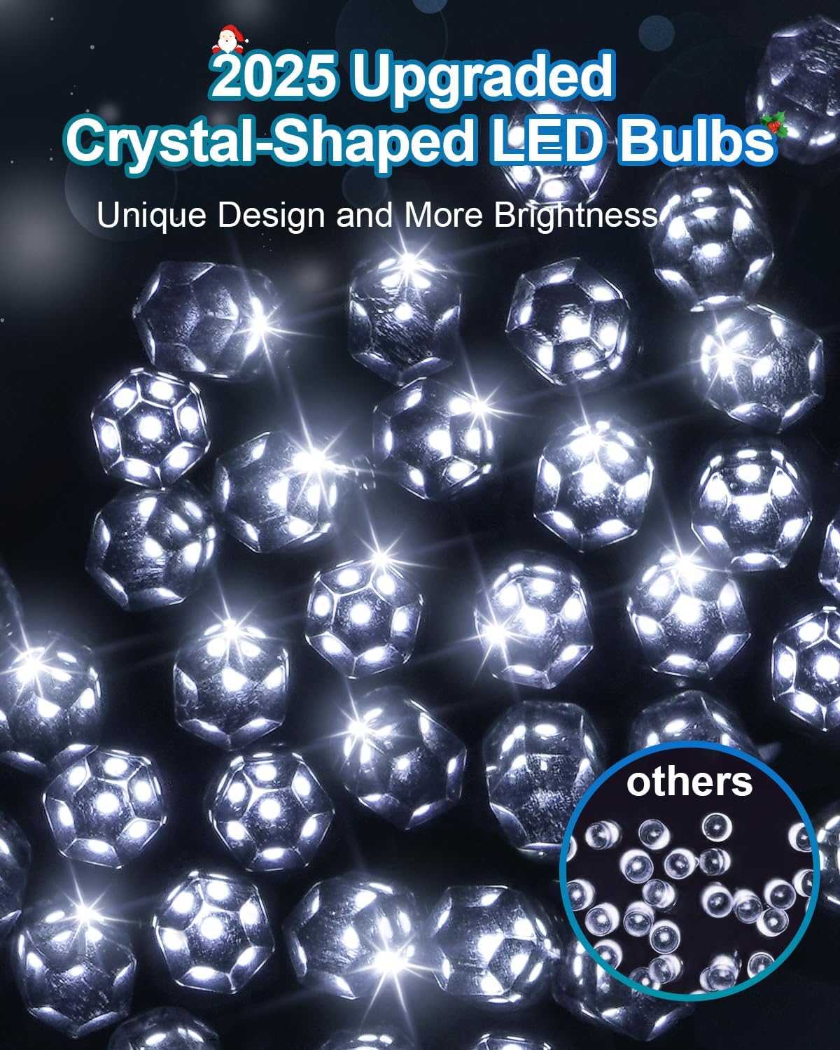 158 FT 480 LED Christmas Tree Lights, String Lights Green Wire with 8 Modes, Timer and Memory, Plug in Outdoor Waterproof Twinkle Lights for Indoor Yard Xmas Holiday, Cool White