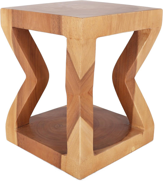 Rutledge & King Wooden End Table - Unique Wooden Side Table - Mid Century Side Table - Saur Wood Side Table - Small Accent Table - Mid Century Modern Side Table