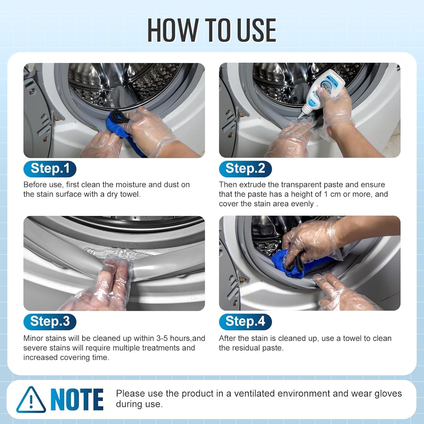 Home Cleaner Gel, Cleaner for Washing Machine, Refrigerator Strips, Household Shower, Kitchen Sinks, Walls, Tiles, Bathrooms- 10 fl oz