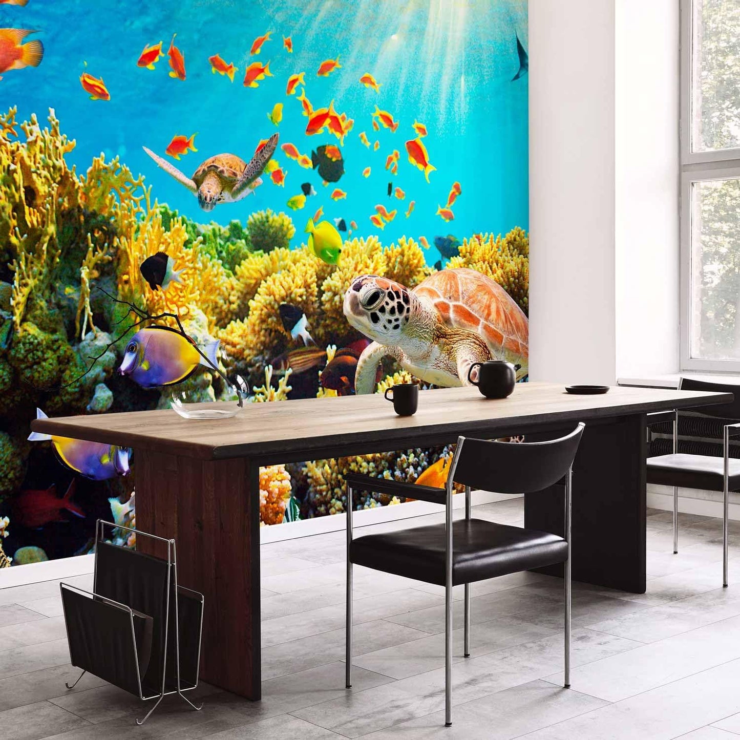 artgeist Premium Wall Mural Underwater World 216x98 in - Non-Woven Photo Wallpaper Art Print Fleece Wall Mural Decoration Poster Picture Design Ocean Fish Aquarium b-A-0002-a-b