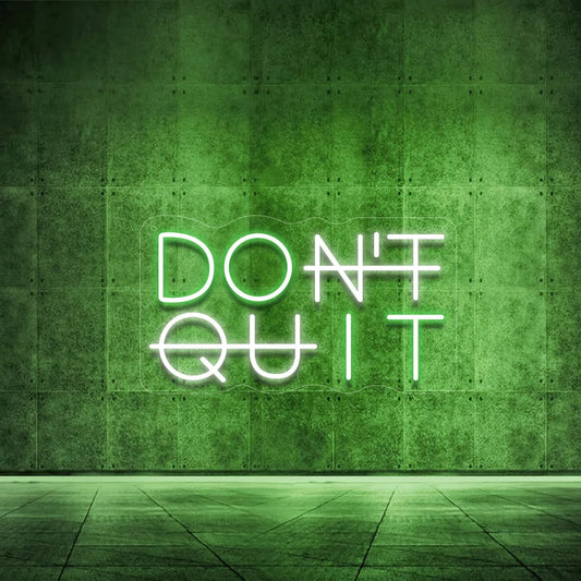 Don't Quit LED Neon Sign for Wall Decor, DO IT Neon Lights Party Decorations, USB Powered Switch LED Lights Adjustable for Office, Gym, Man Cave, Gamer Room Decor