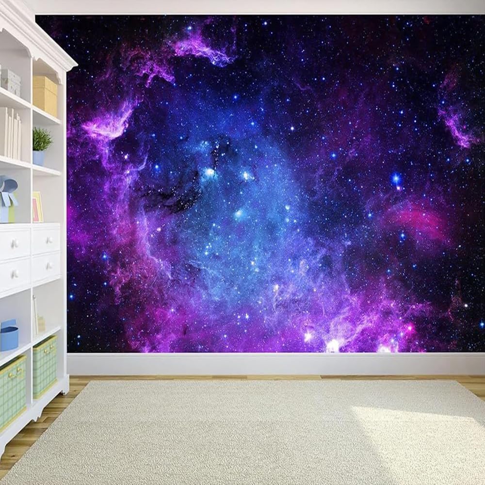 Custom Galaxy Themed Wallpaper Starry Sky Murals for Walls Large Galaxy Wallpaper for Living Room Bedroom Dining Room Wall Murals