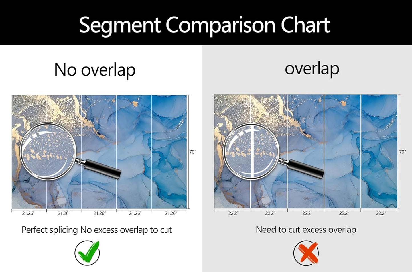 Blue and Gold Marble Wallpaper Abstract Art Background Wall Mural (Not Peel and Stick)