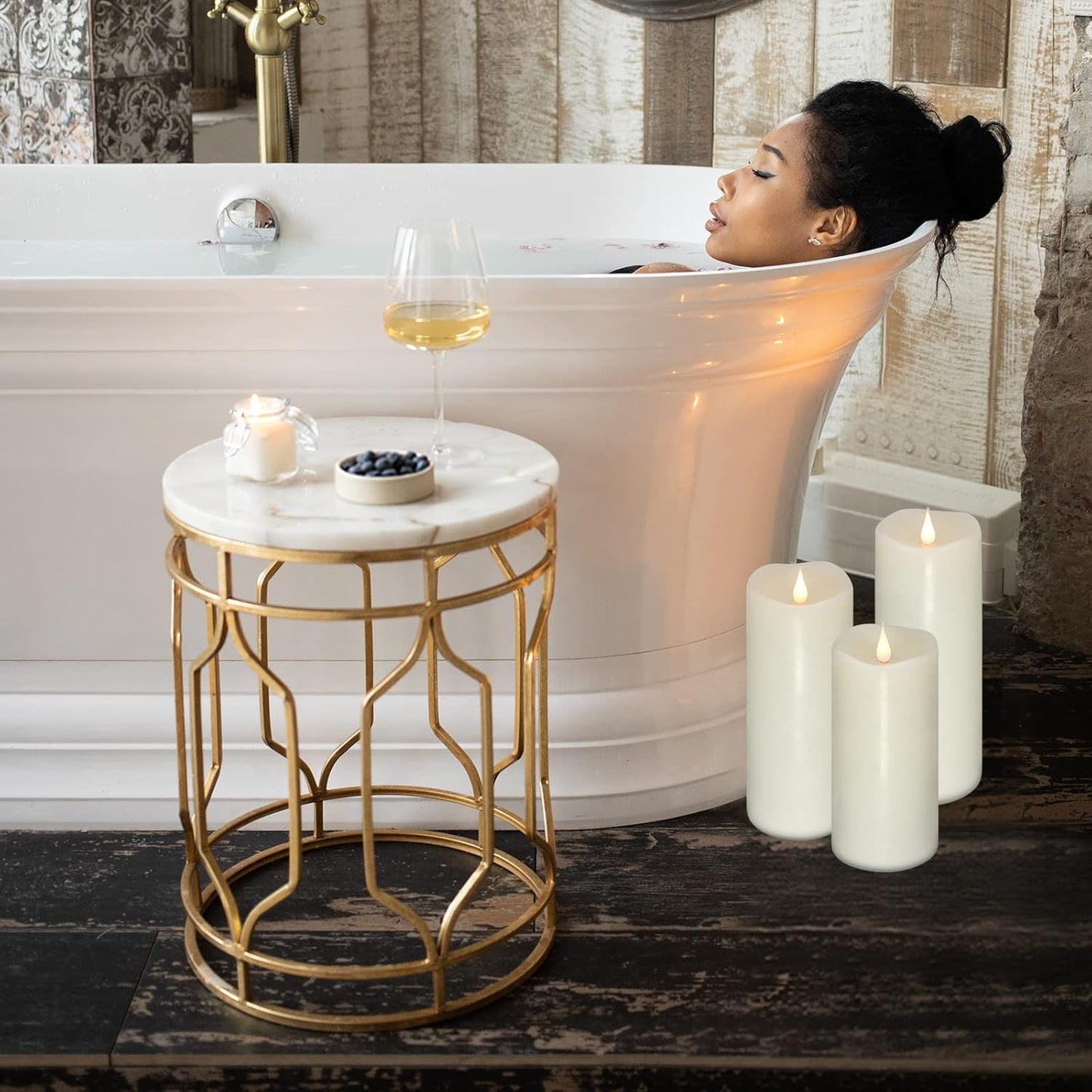 Flickering Flameless Candles with 3D Moving Flame Set of 3(H 5" 6" 7" x D 3"), Last 1000+ Hours Battery Operated Candles with Remote Timer, Ivory Real Wax Electric LED Pillar Candles