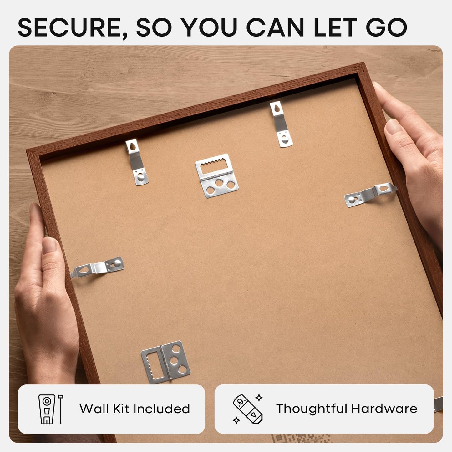 Homeforia 22x28 Poster Frame Walnut, High End Dark Oak 22x28 Large Wooden Picture Frame with Mat 18x24, 22 x 28 Brown Wood Frame Matted to 18 x 24, 28x22 Thin Frame, Tempered Glass, Wall Kit, Set of 1