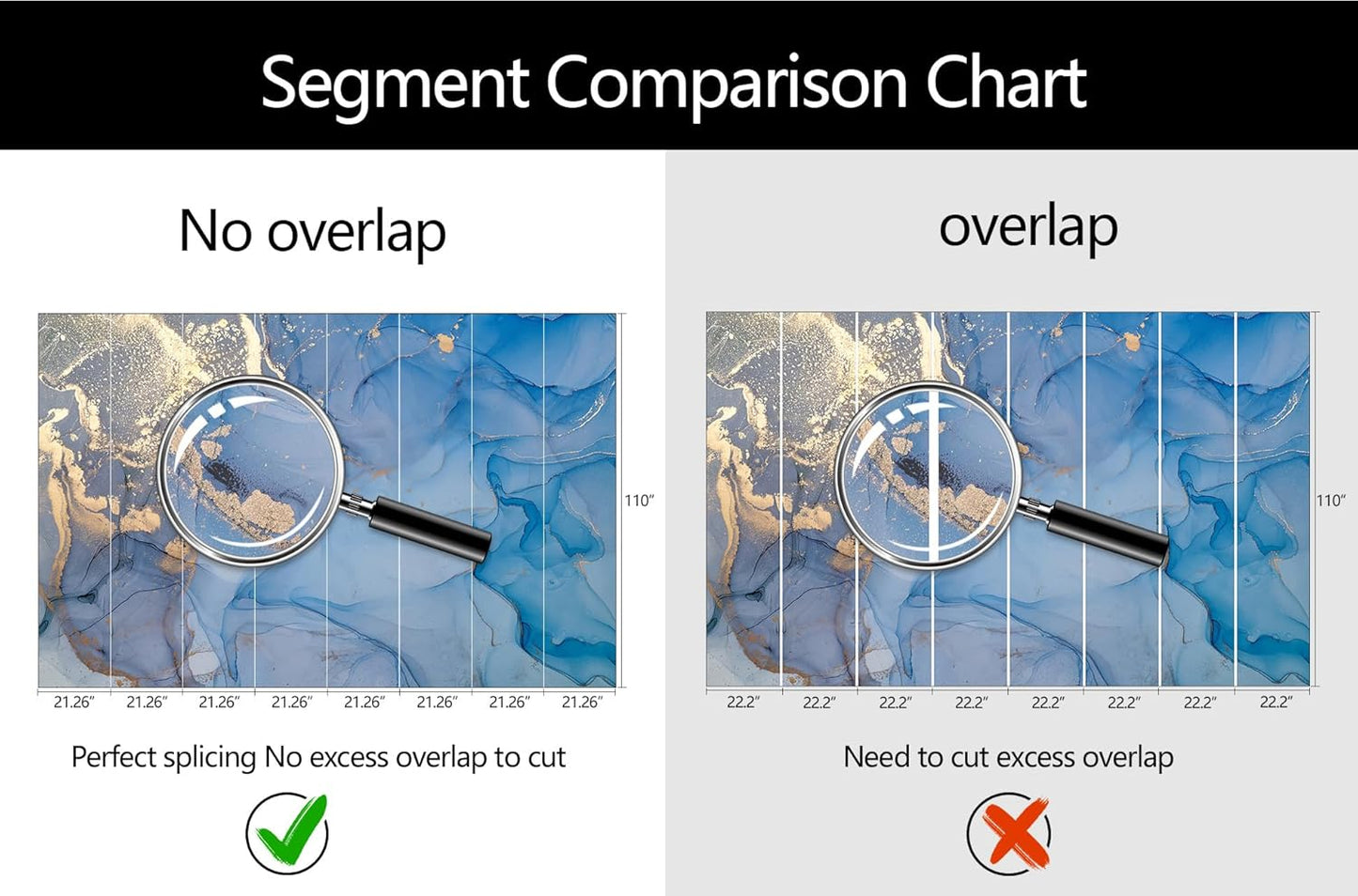 Blue and Gold Marble Wallpaper Abstract Art Background Wall Mural (Not Peel and Stick)