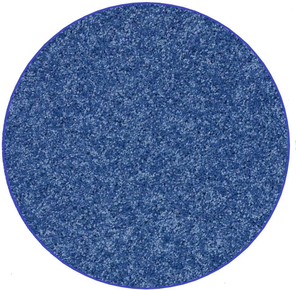 KOECKRITZ Soft and Colorful Kids Classroom Area Rugs (Passes Flammability Pill Test) Many Sizes and Bright Colors to Select from (4' Round, Royal)